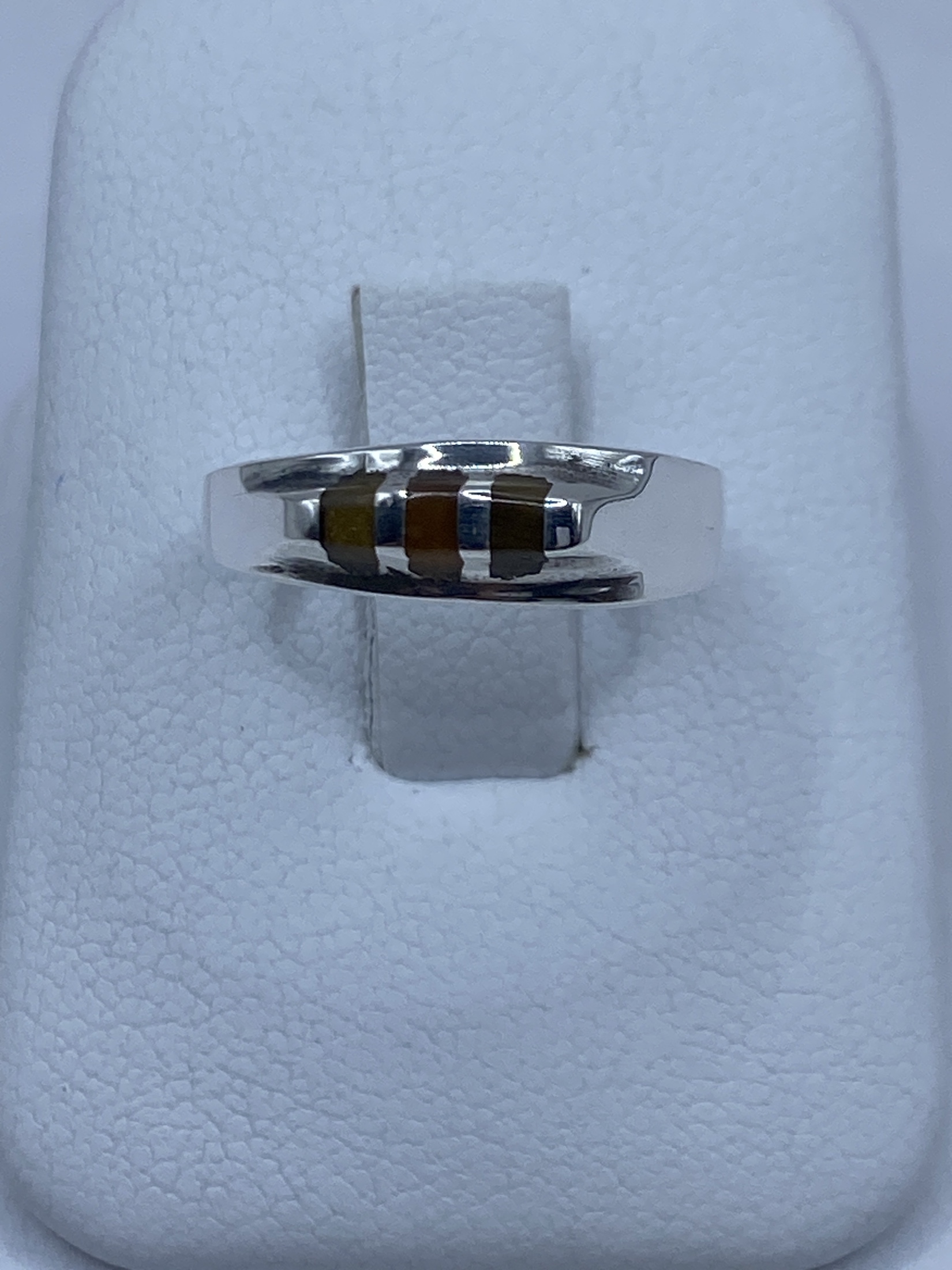 Anillo de Plata Engastado con Piedra Café — Taxco 925