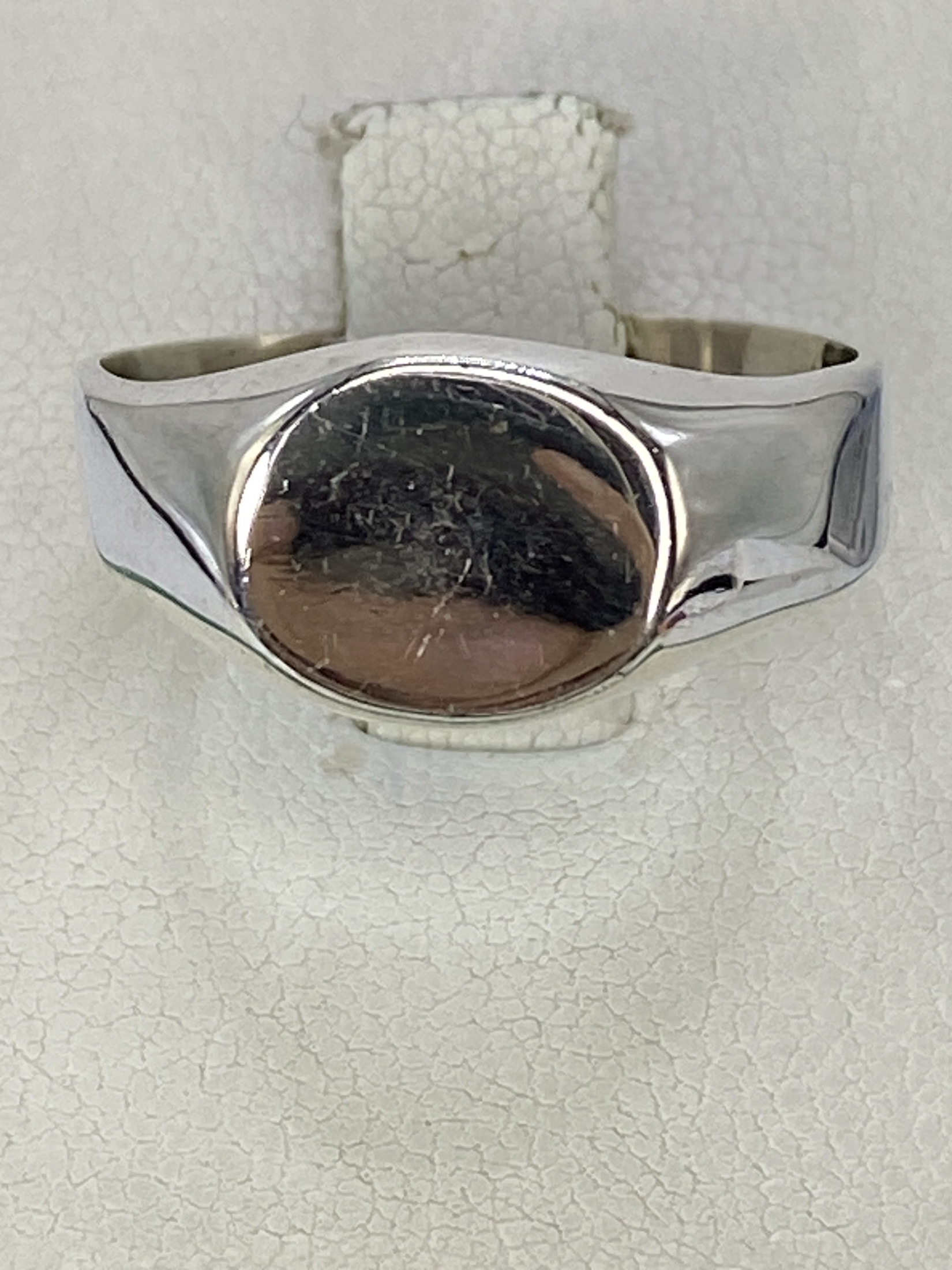 Anillo de Plata Repujado Solitario — Taxco 925