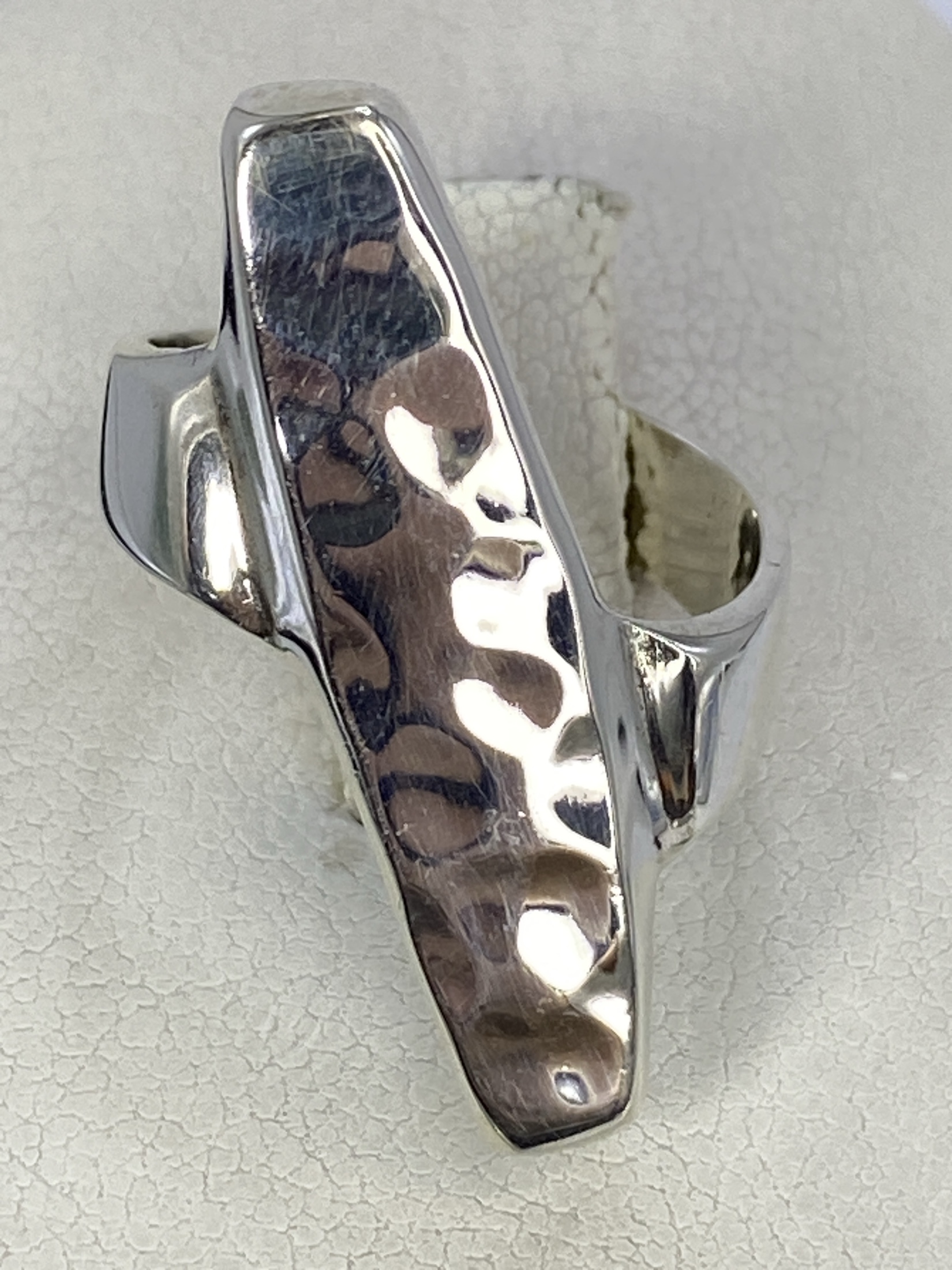 Anillo de Plata Repujado Geométrico — Taxco 925