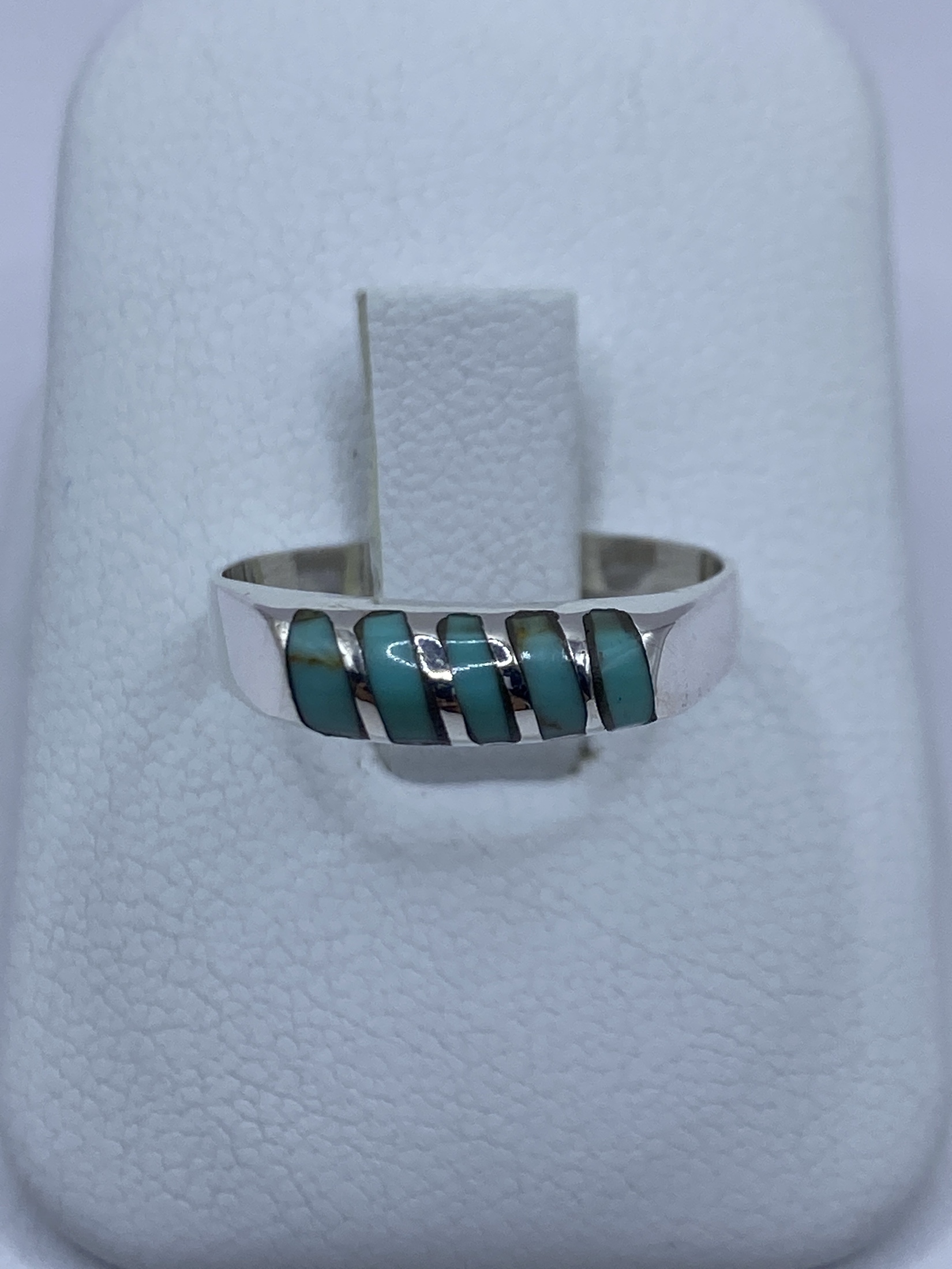 Anillo de Plata Turquesa Azul Cielo — Hecho a la Medida