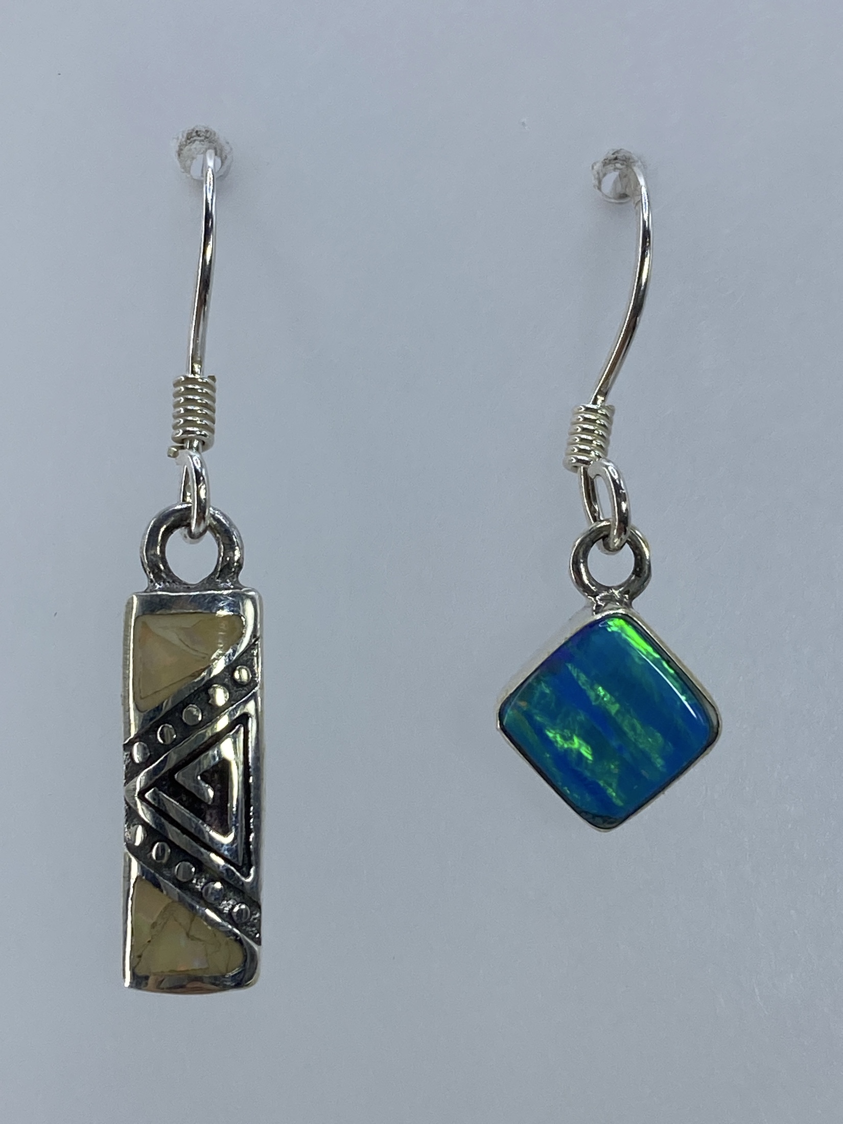 Aretes Ópalo de Fuego Plata 950 — Multicolor Taxco