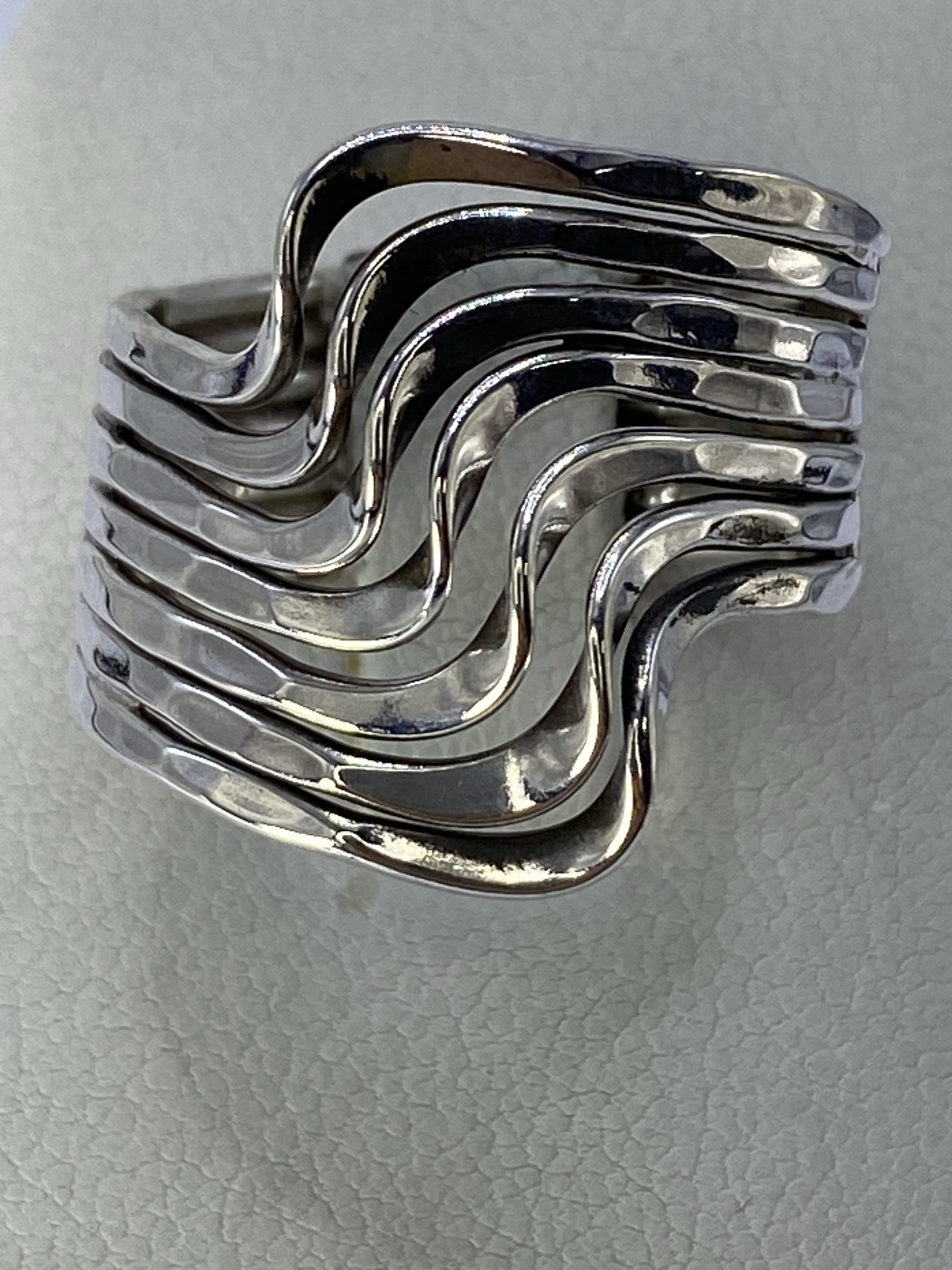 Anillo de Plata Cartoneado en Capas — Taxco 925