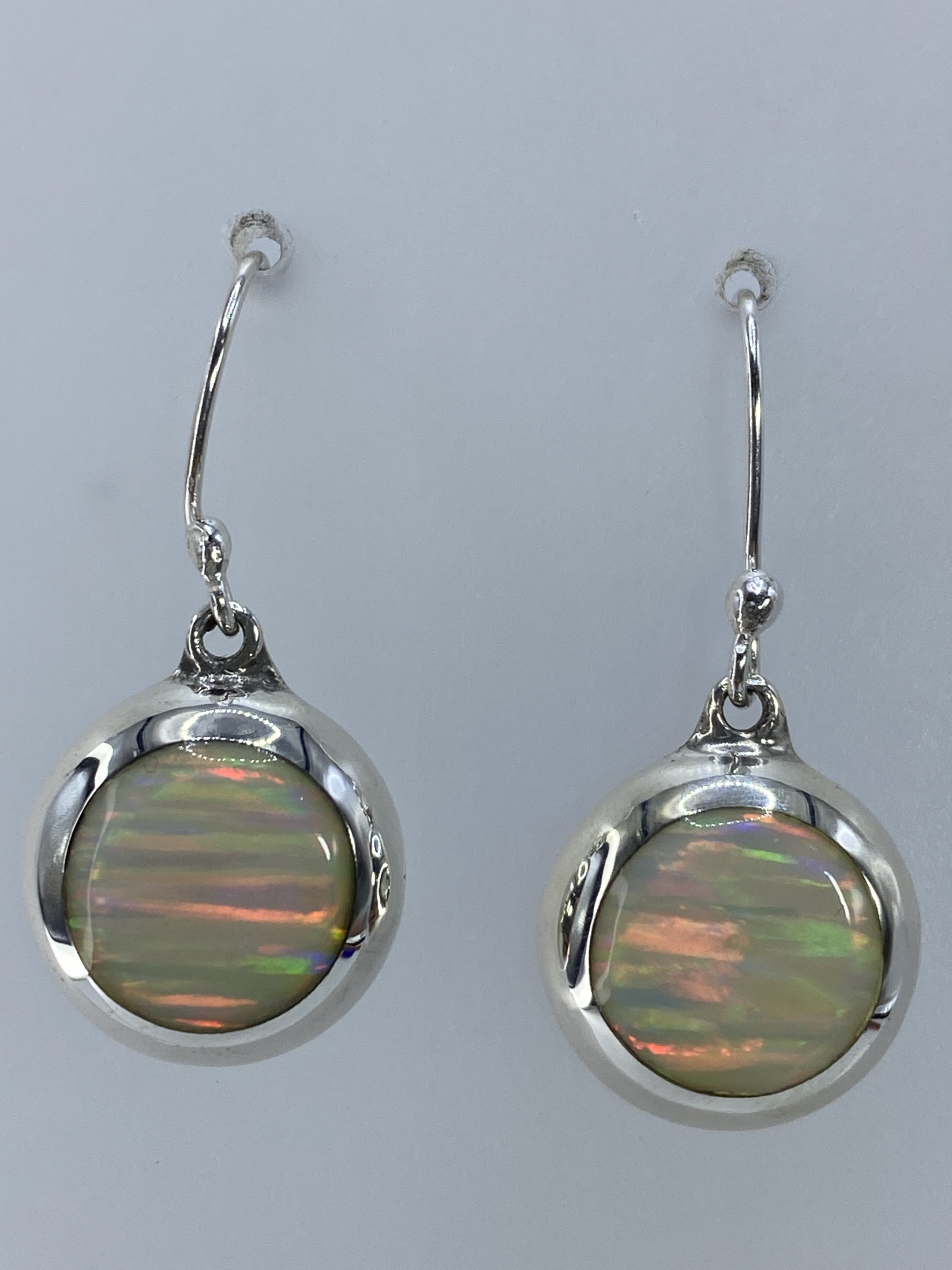 Aretes de Plata con Ópalo de Fuego — Taxco 925