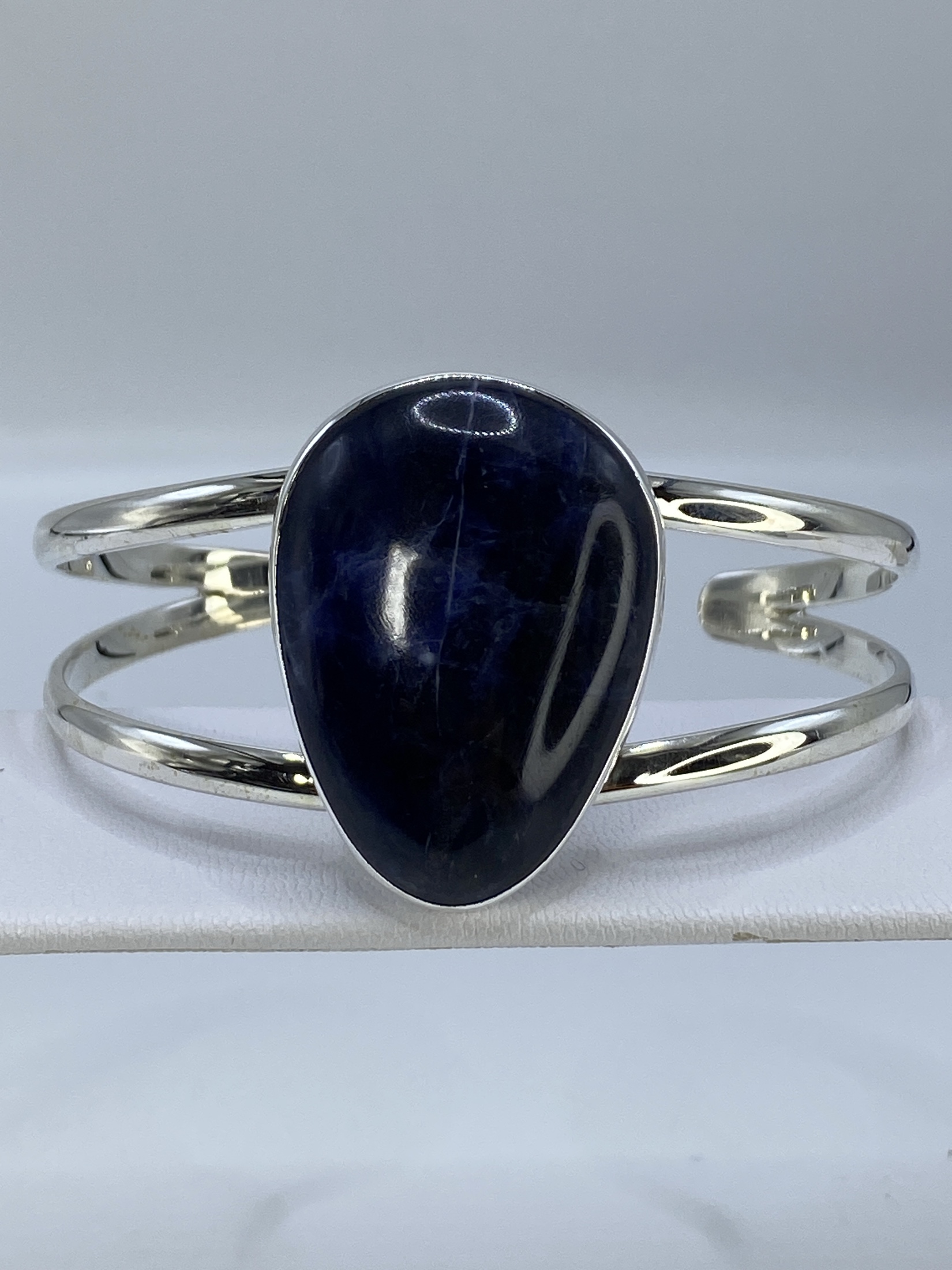 Brazalete de Plata 950 con Lapislázuli Azul — Taxco