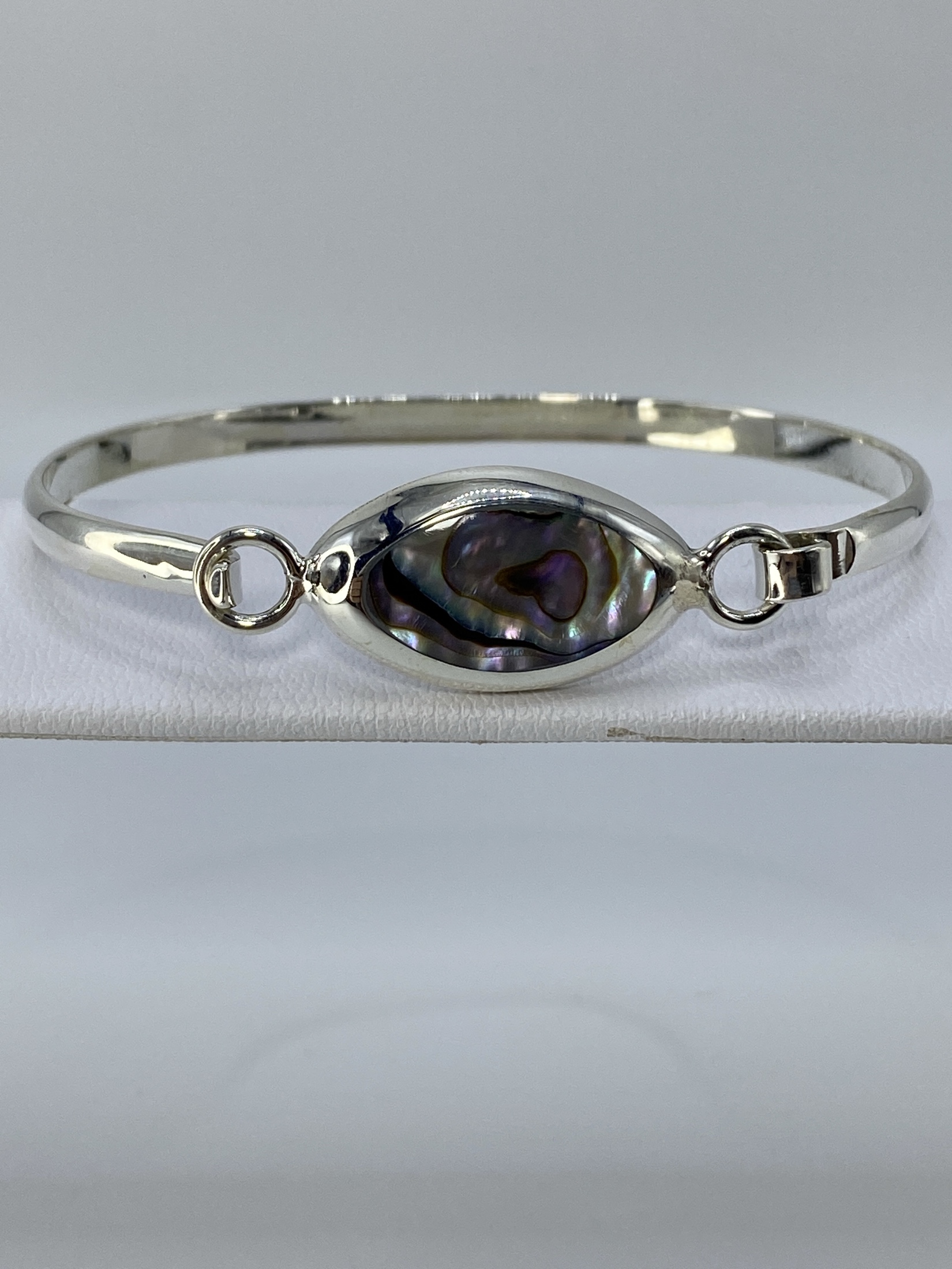 Brazalete de Plata Fundición con Piedra Multicolor — Taxco
