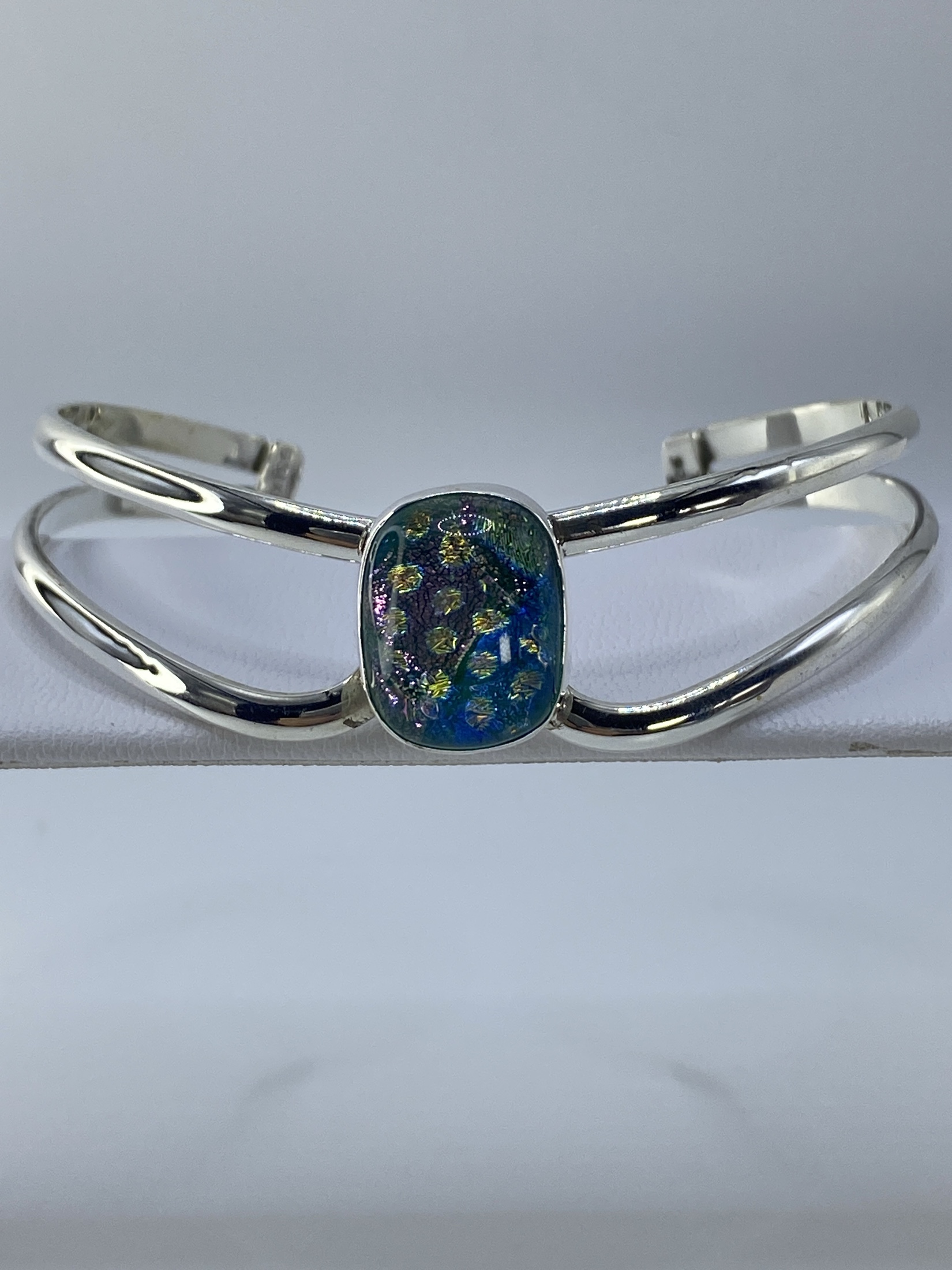 Brazalete de Plata con Piedra Multicolor — Taxco 925