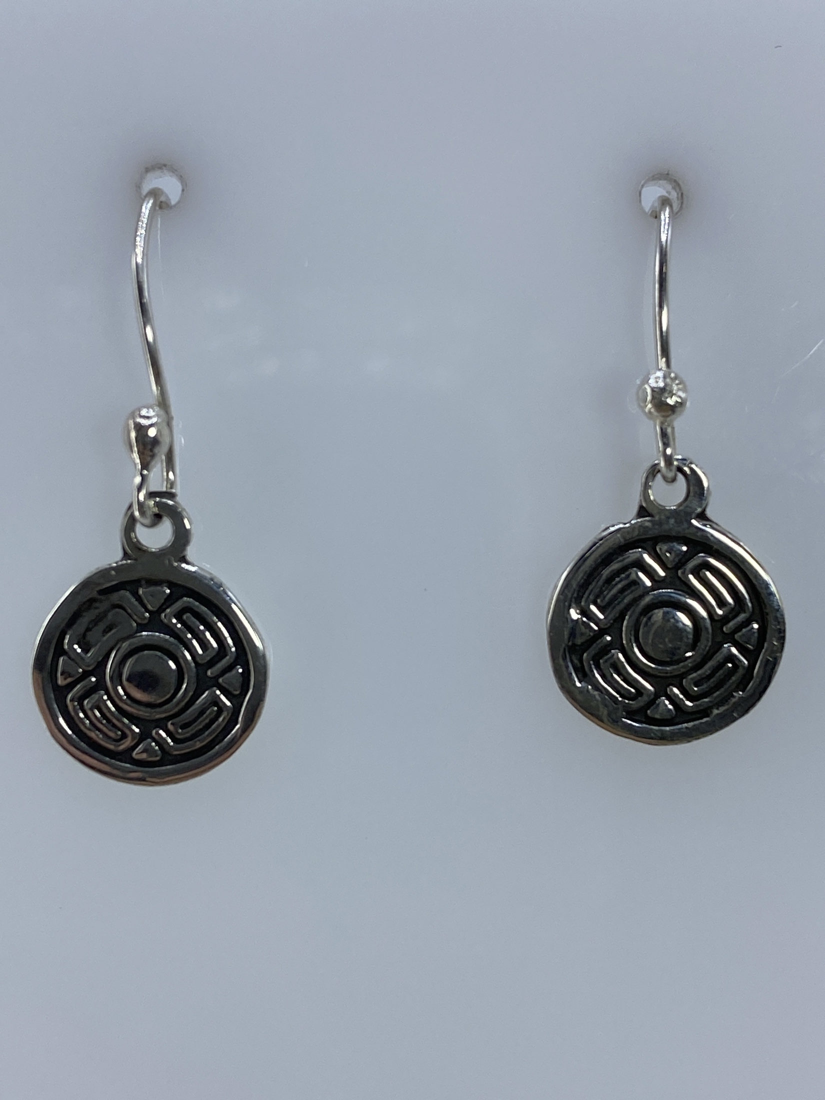 Aretes de Plata Repujado Prehispánico — Taxco 925