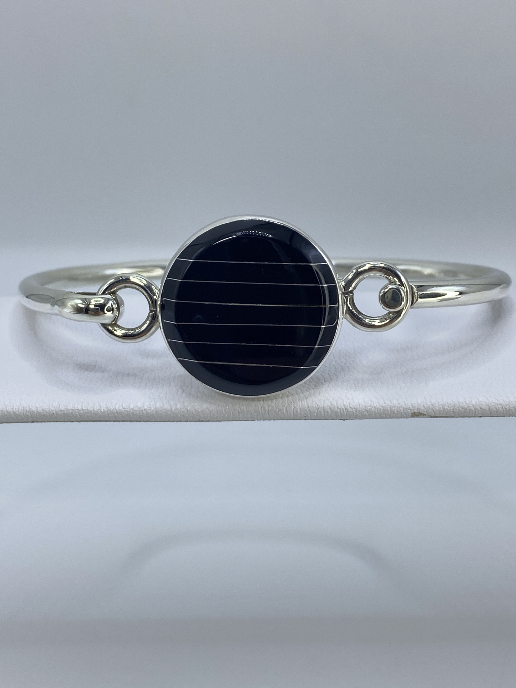 Brazalete de Plata con Onix Negro — Taxco 925