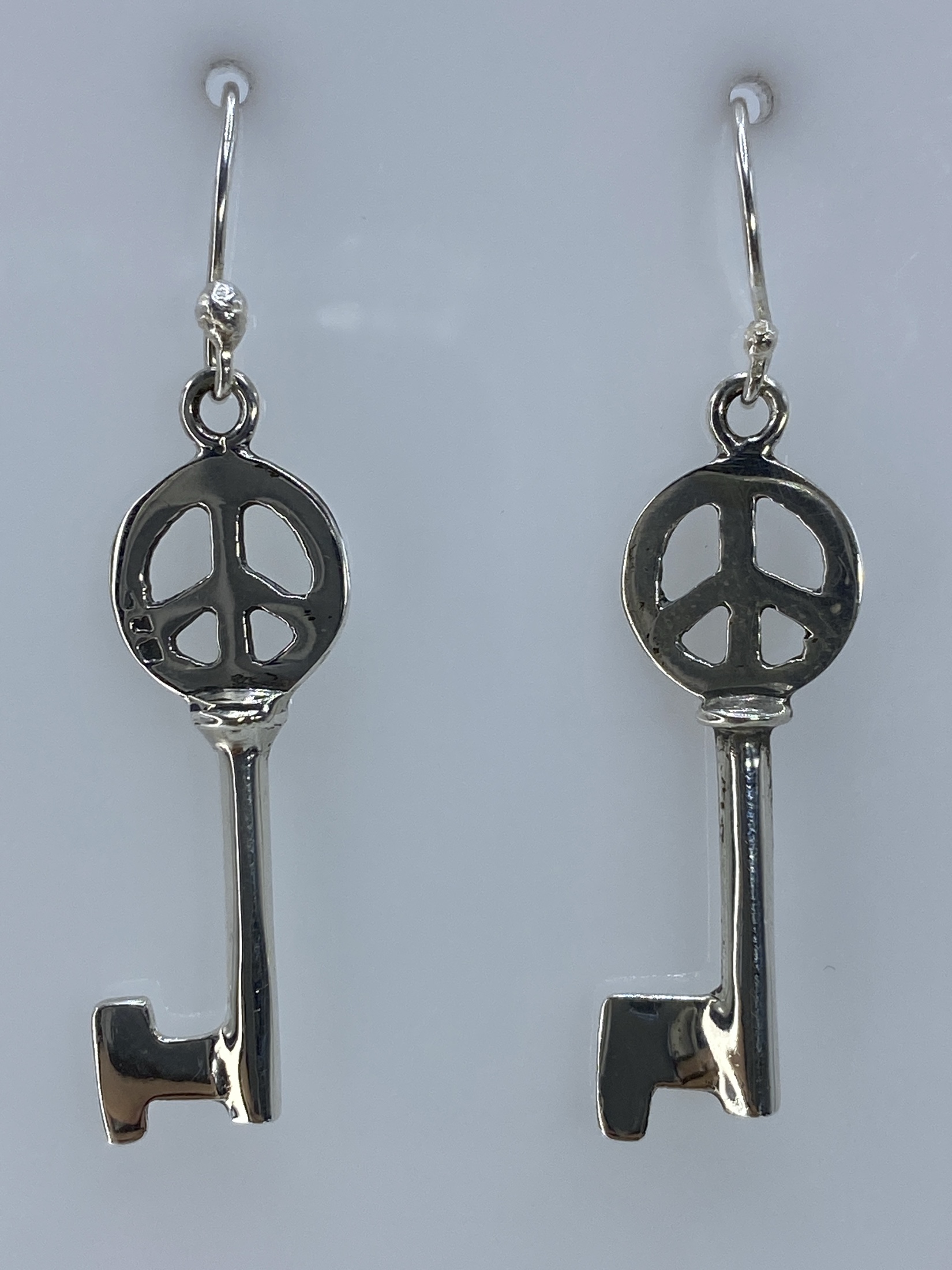 Aretes de Plata Símbolo de Paz — Calado Taxco 925