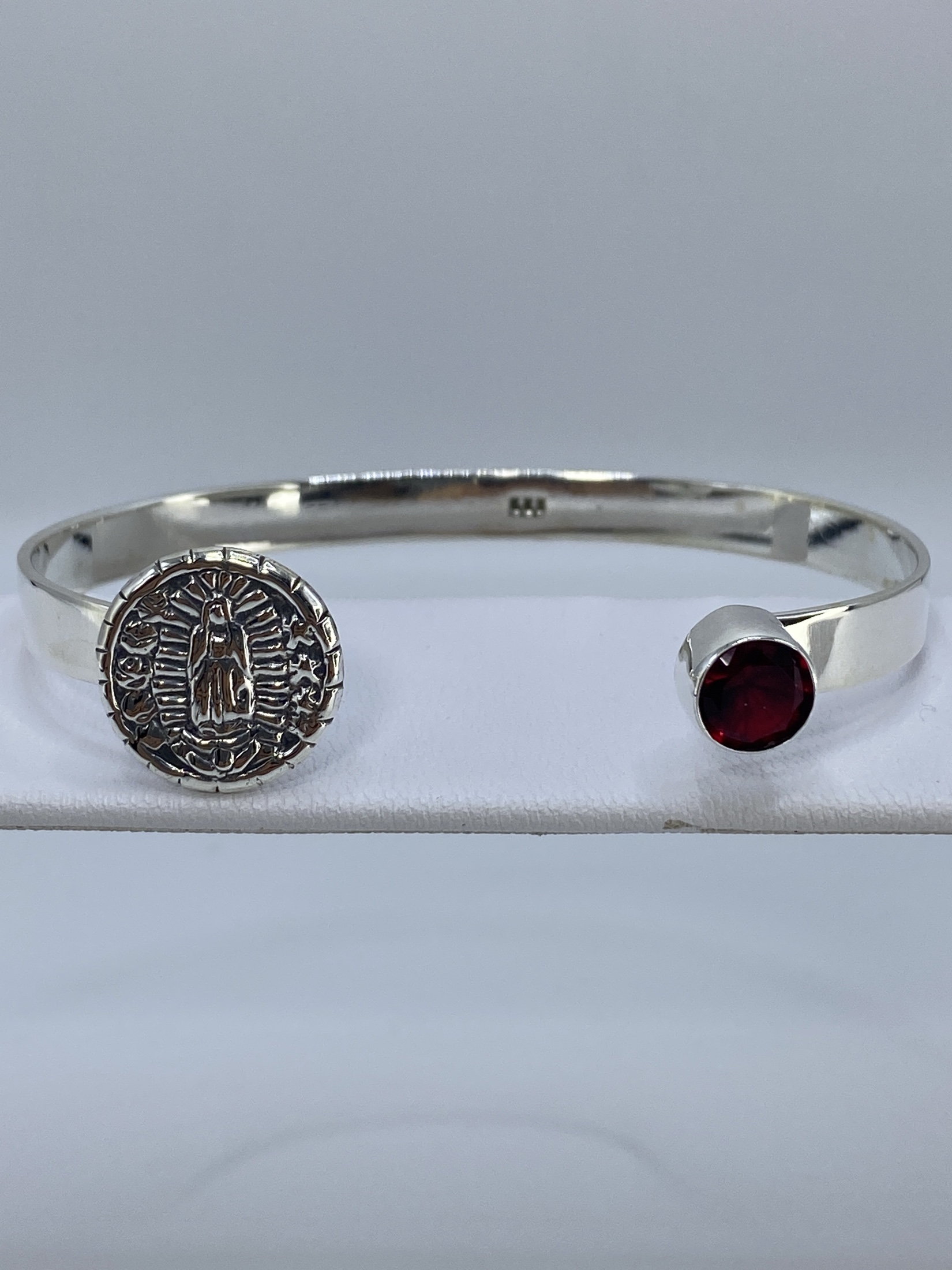 Brazalete de Plata con Circonia Roja — Taxco 925