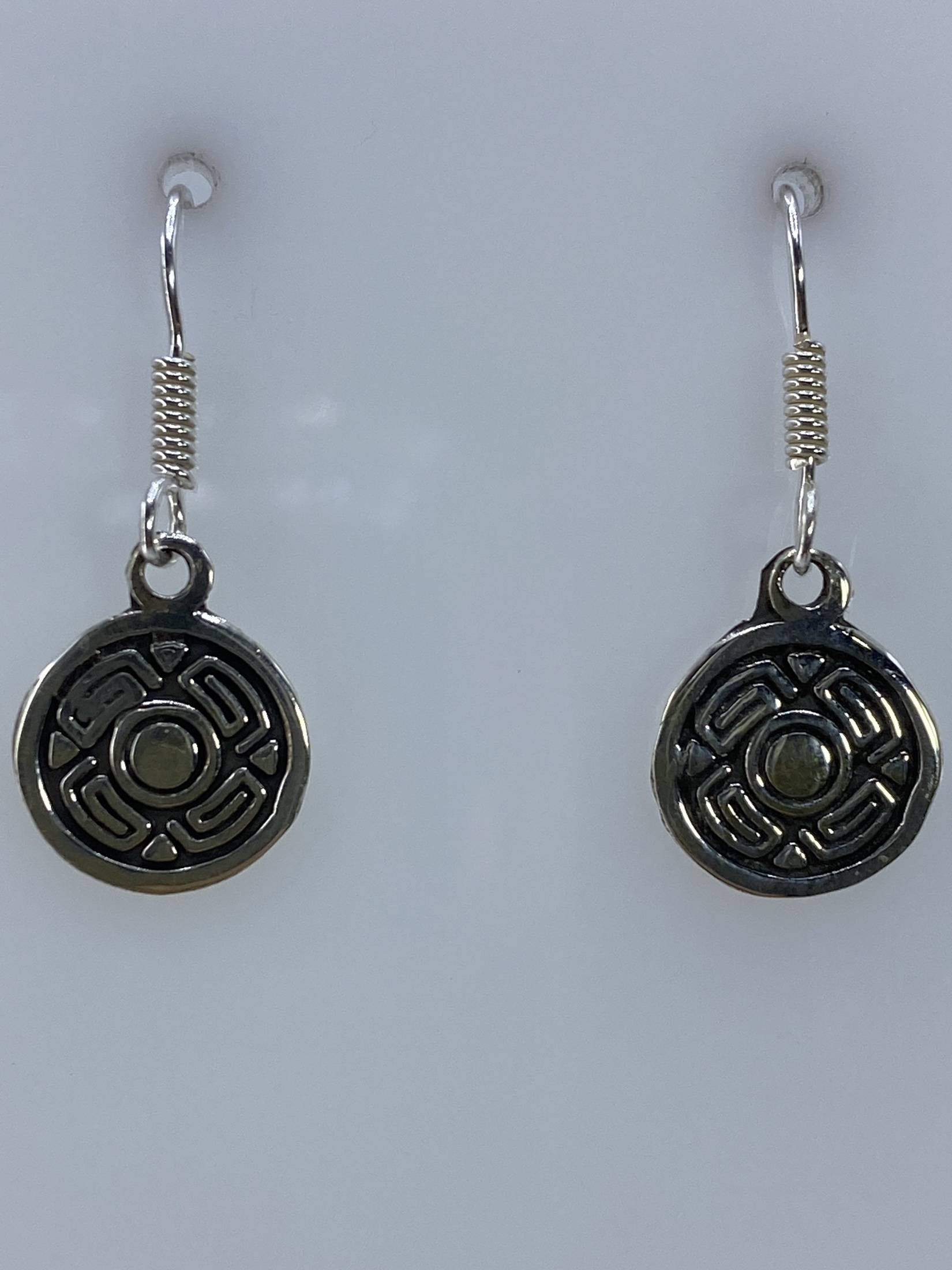 Aretes de Plata Repujado Geométrico — Taxco 925
