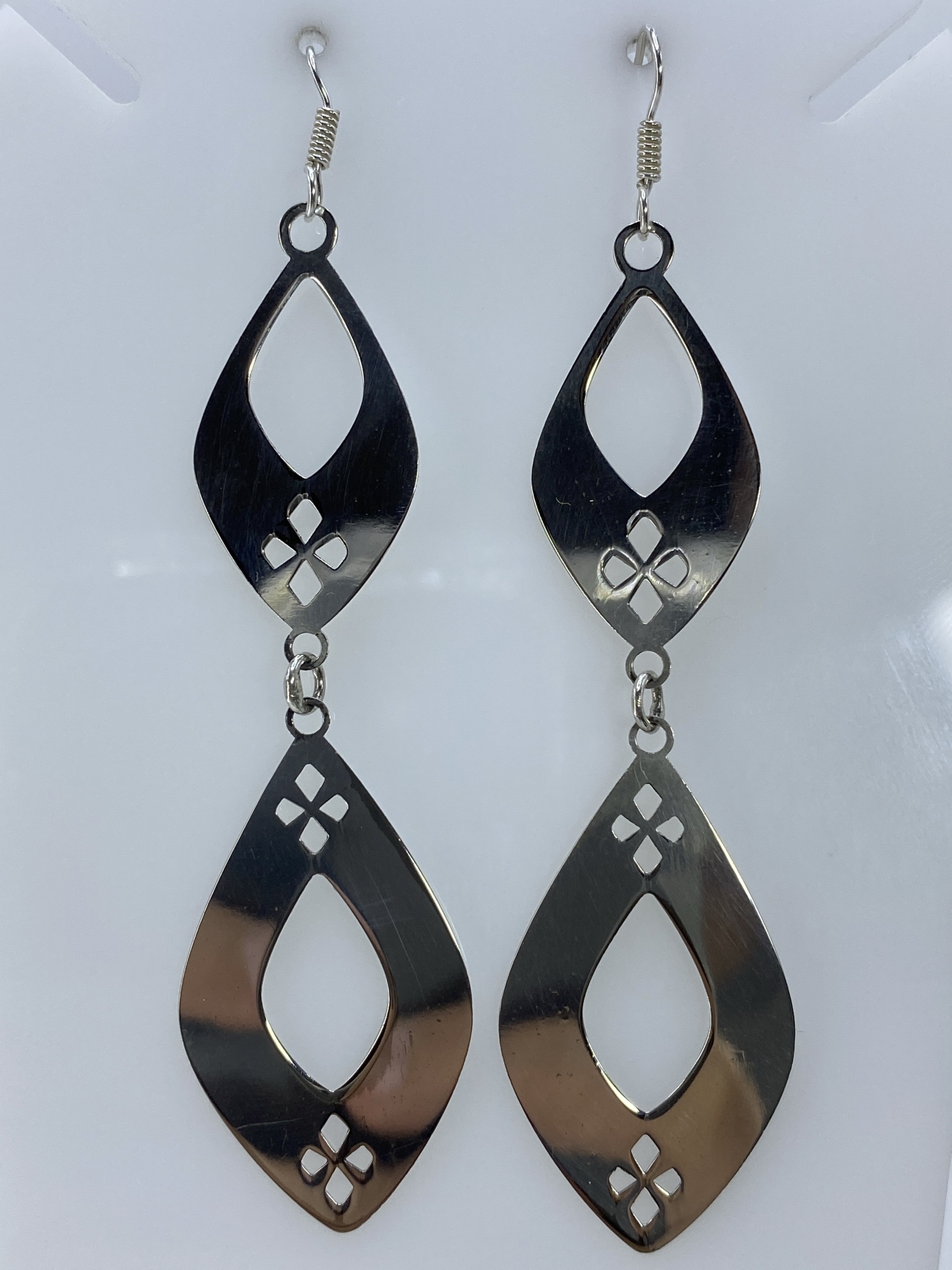 Aretes de Plata Repujados Geométricos — Taxco 925