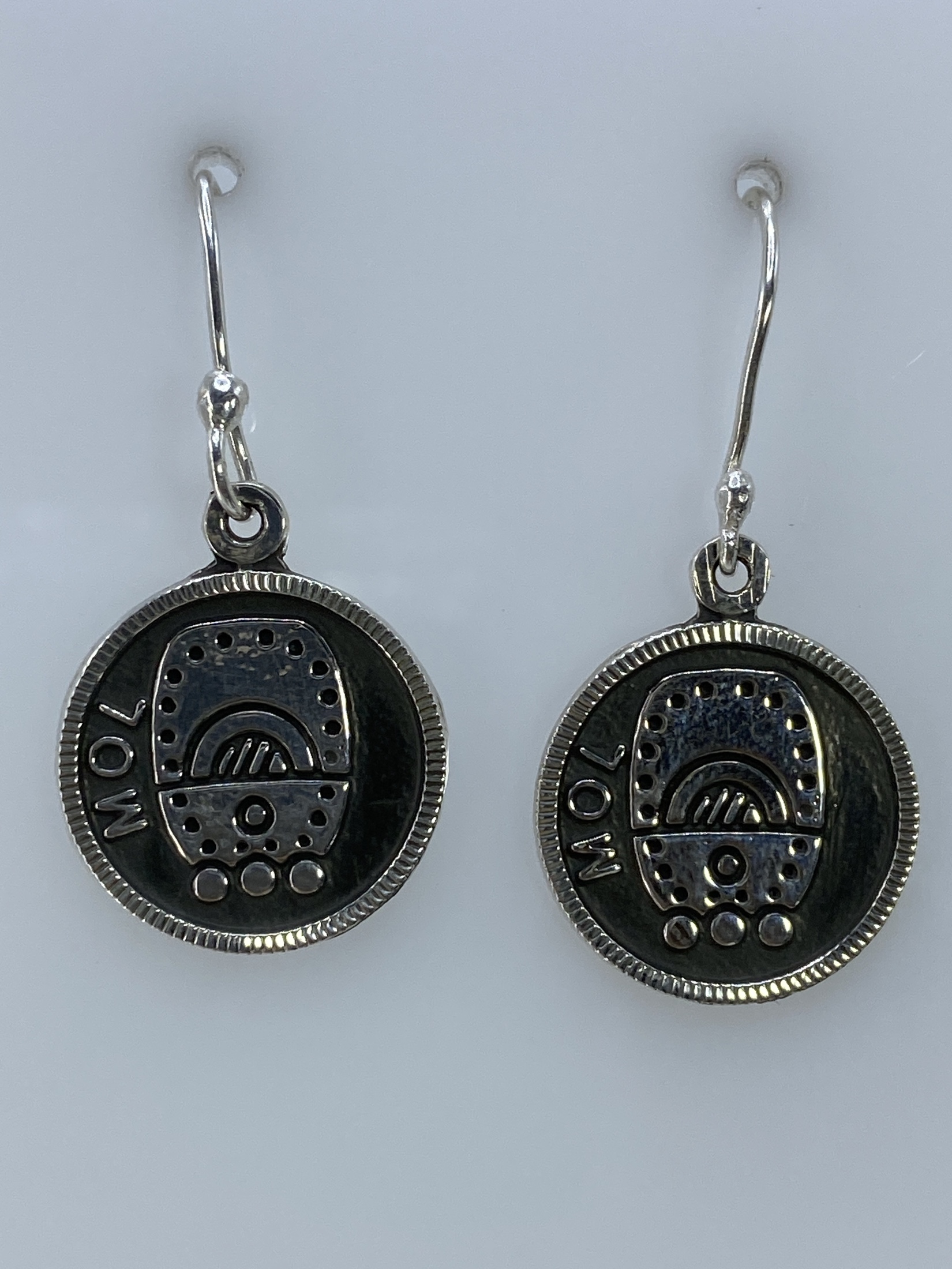 Aretes de Plata Repujado Círculo — Taxco 925