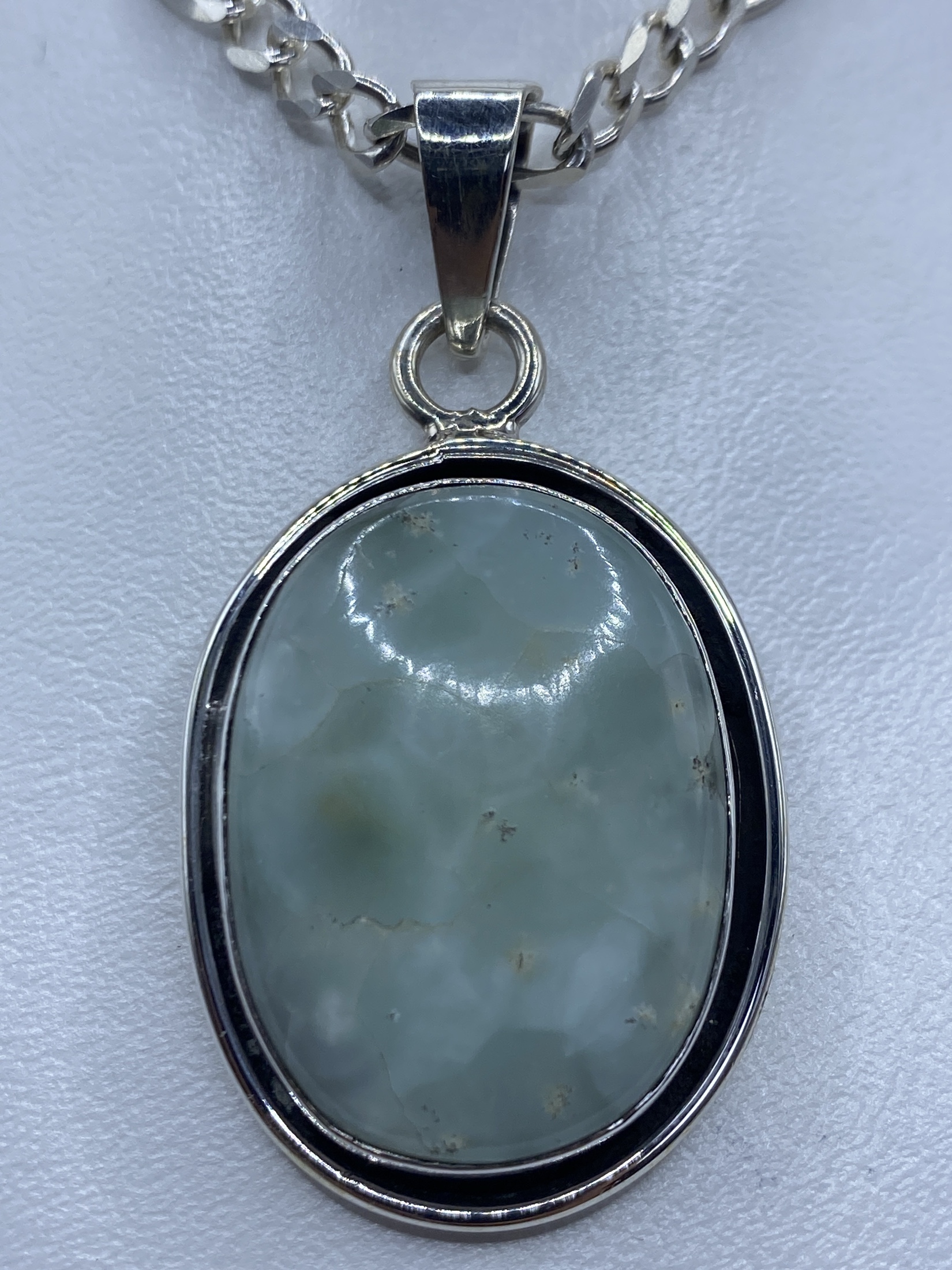 Dije de Plata con Turquesa Azul Cielo — Taxco 925