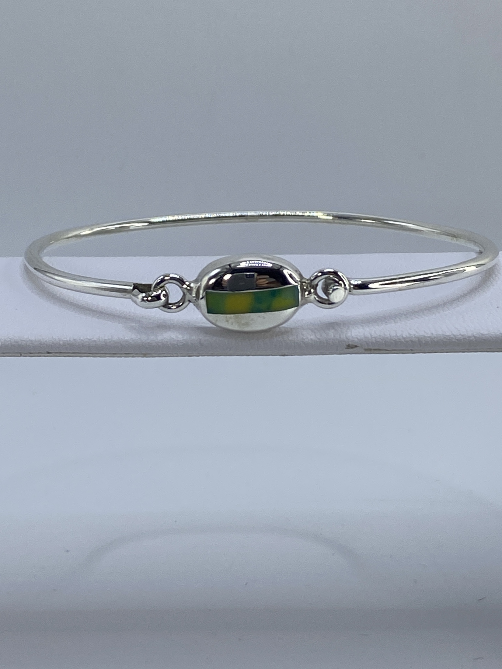 Brazalete Plata 925 con Turquesa Africana — Taxco
