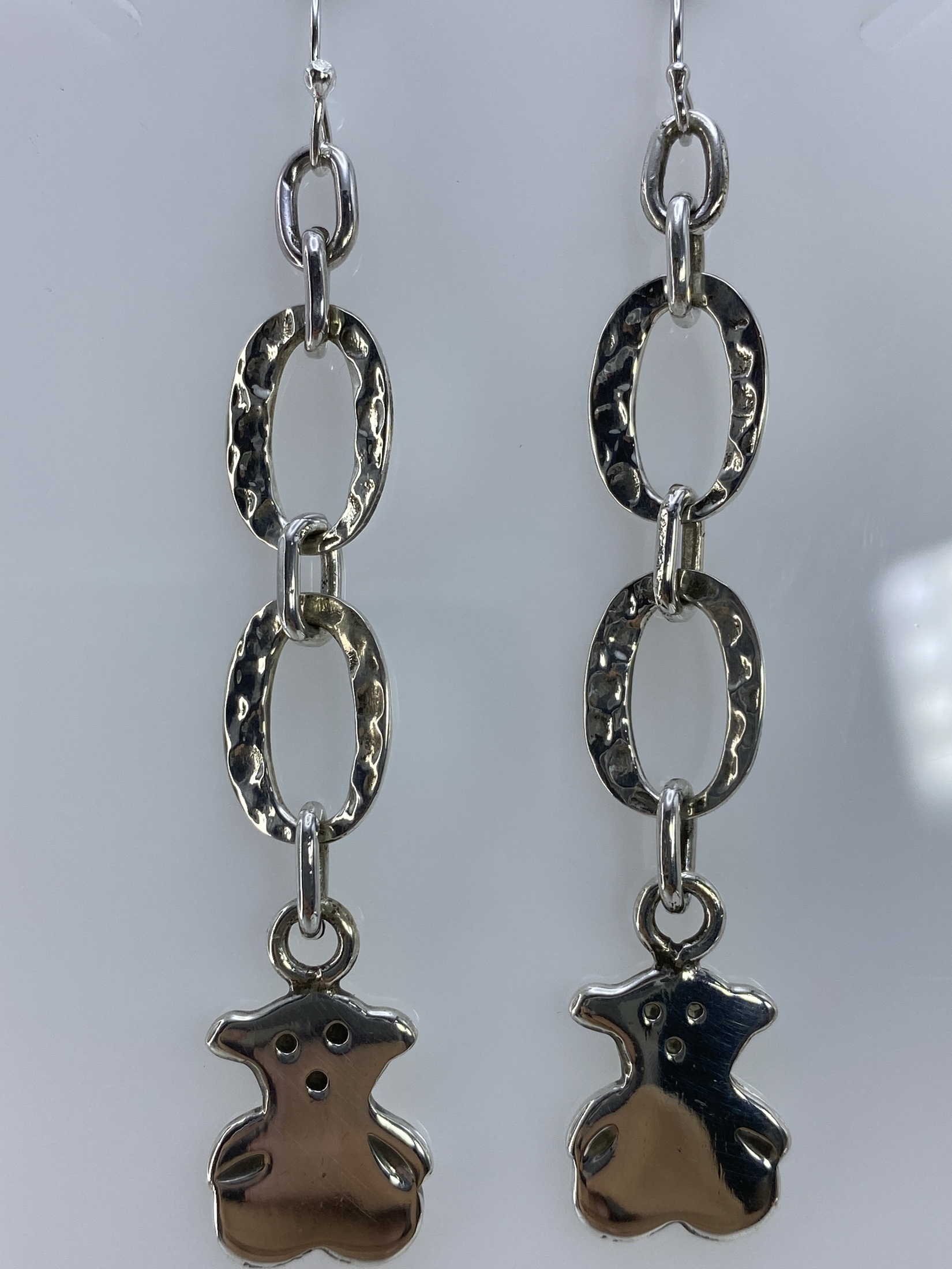 Aretes Largos de Plata Repujada — Taxco 925
