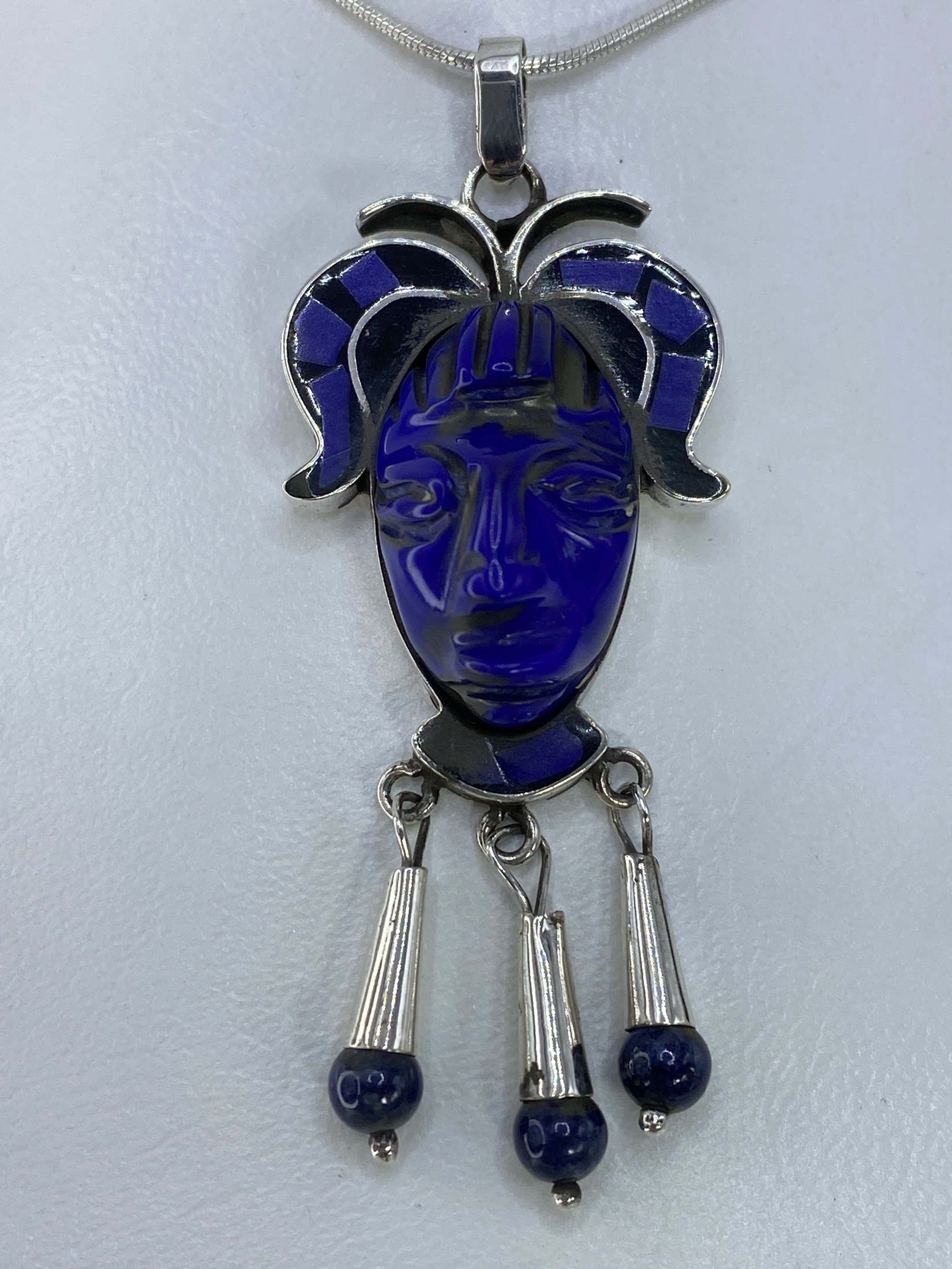 Dije Máscara Azul de Plata 925 — Taxco