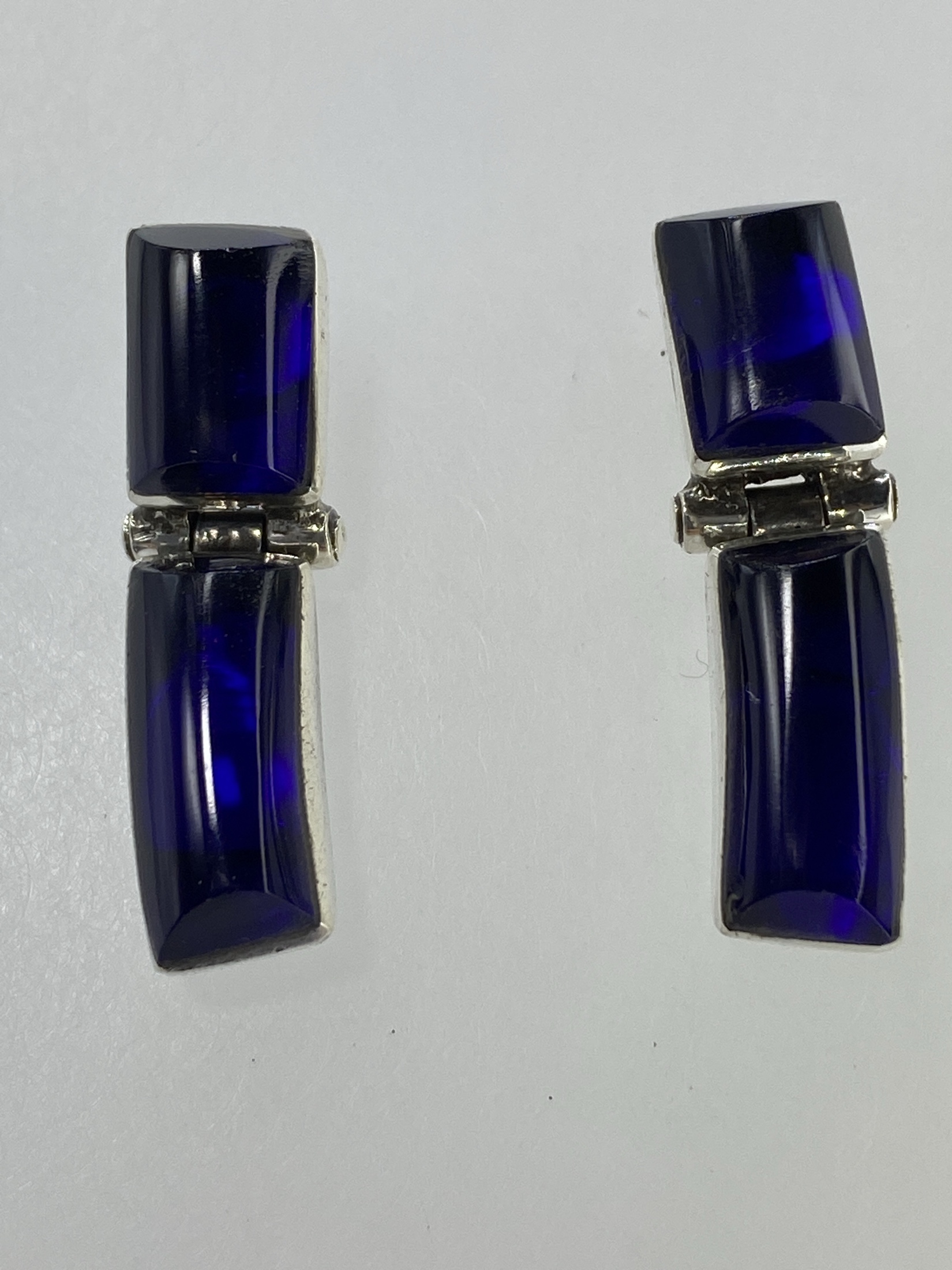 Aretes de Plata 925 con Piedra Azul — Taxco