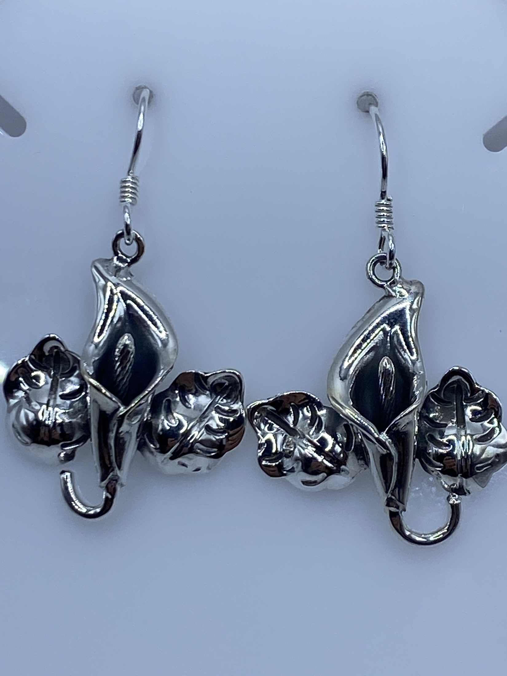 Aretes de Plata Repujados Florales — Taxco 925