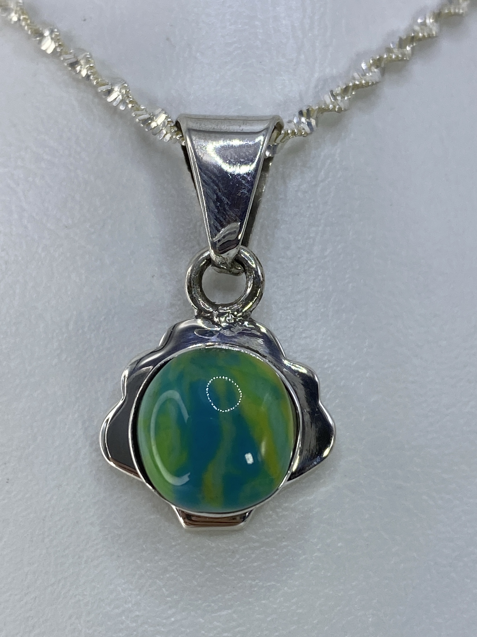 Dije de Plata con Piedra Multicolor — Taxco 925