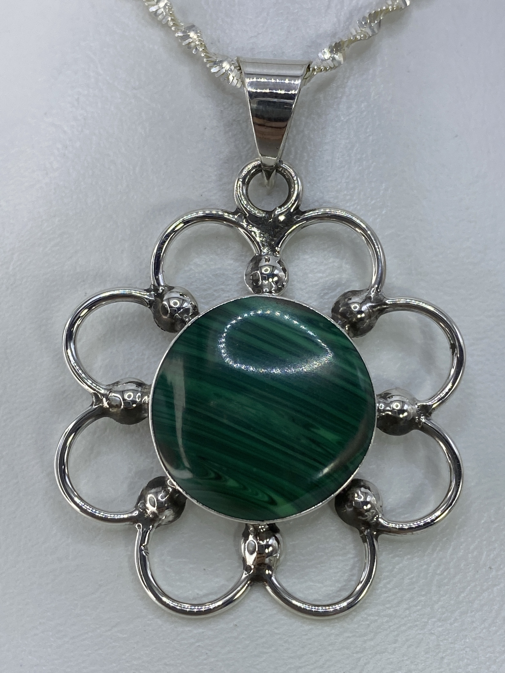 Dije de Plata con Piedra Verde — Taxco 925