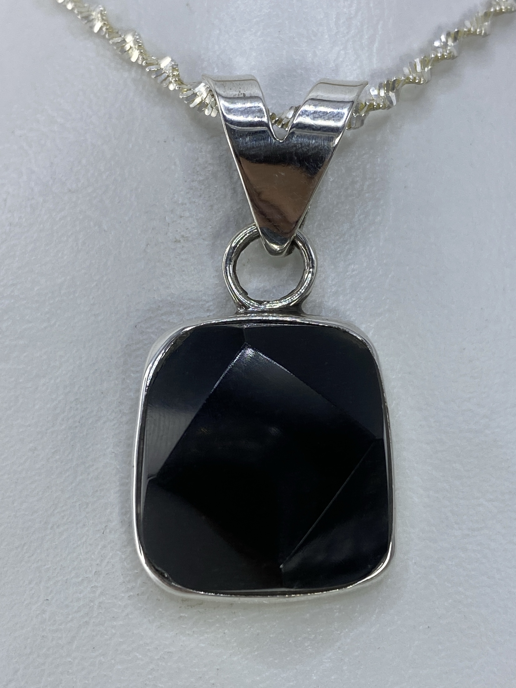 Dije de Plata Onix Negra Minimalista — Taxco 925