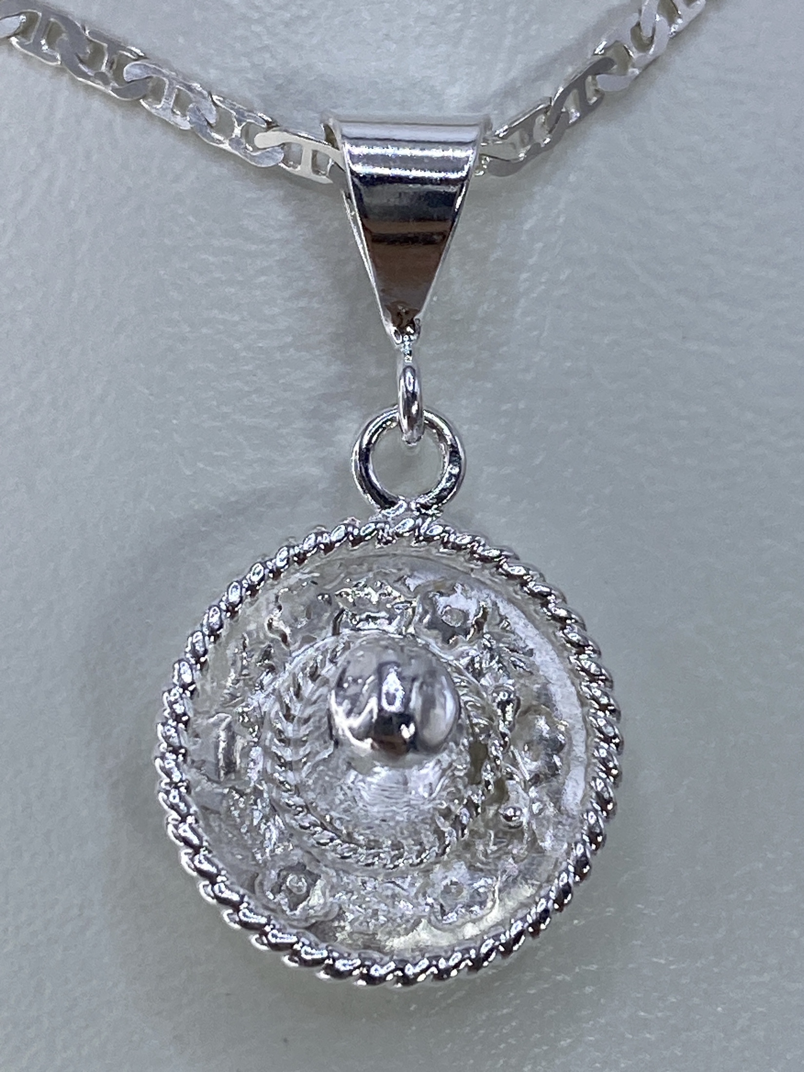Dije de Plata Repujado 3 cm — Taxco 925