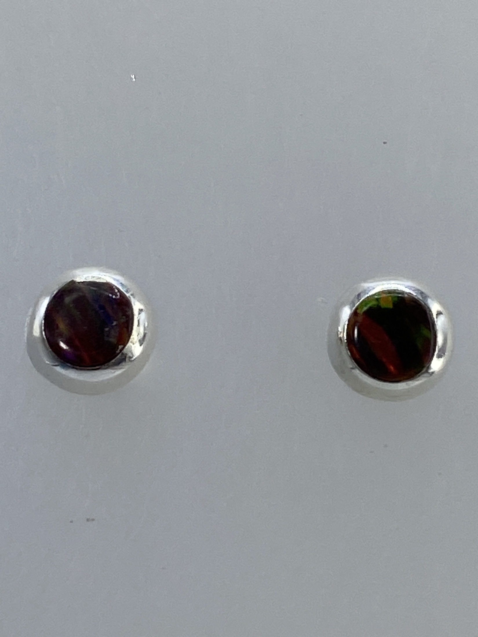 Aretes de Plata con Ópalo de Fuego Multicolor — Taxco 925