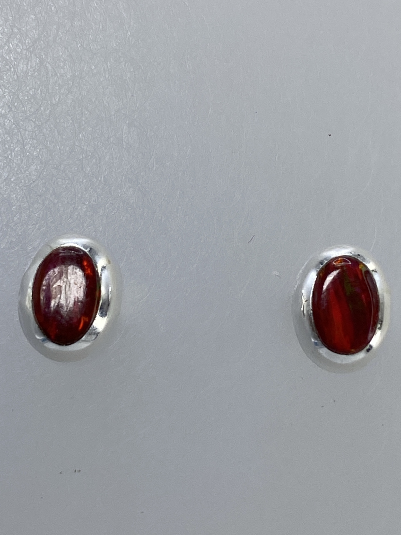 Aretes Plata Ópalo de Fuego Multicolor — Taxco 925