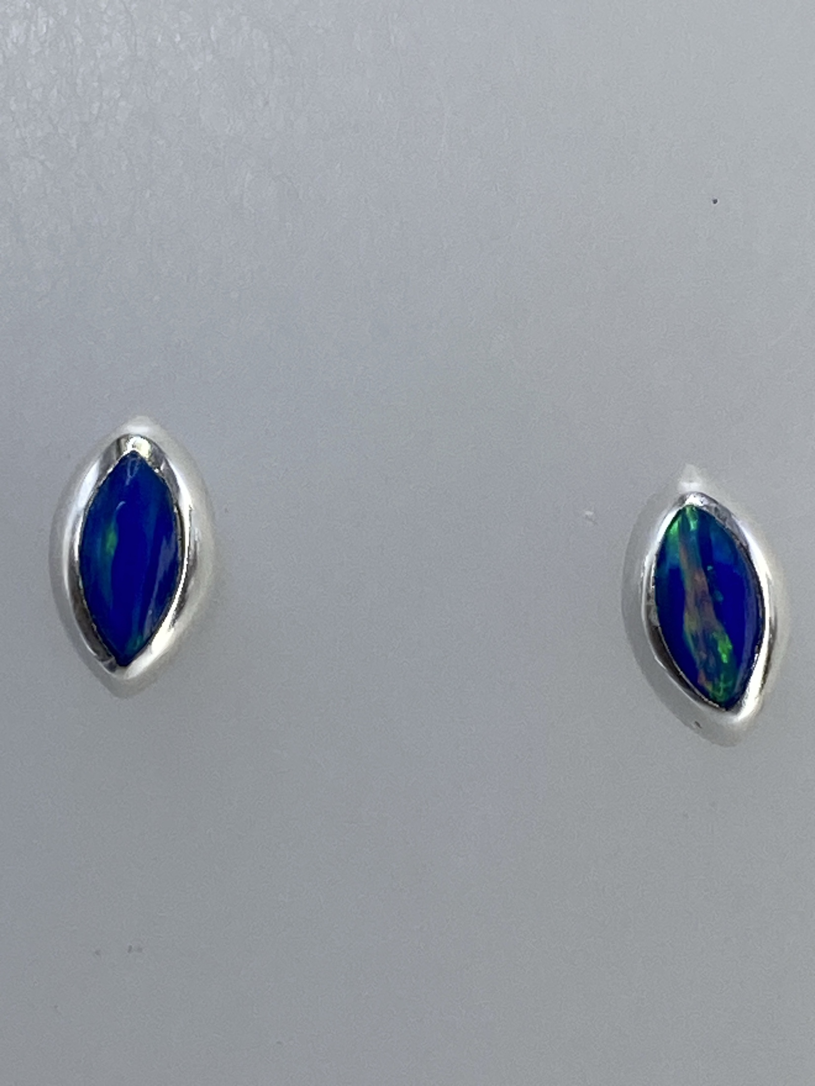 Aretes de Plata con Ópalo de Fuego Verde — Taxco 925