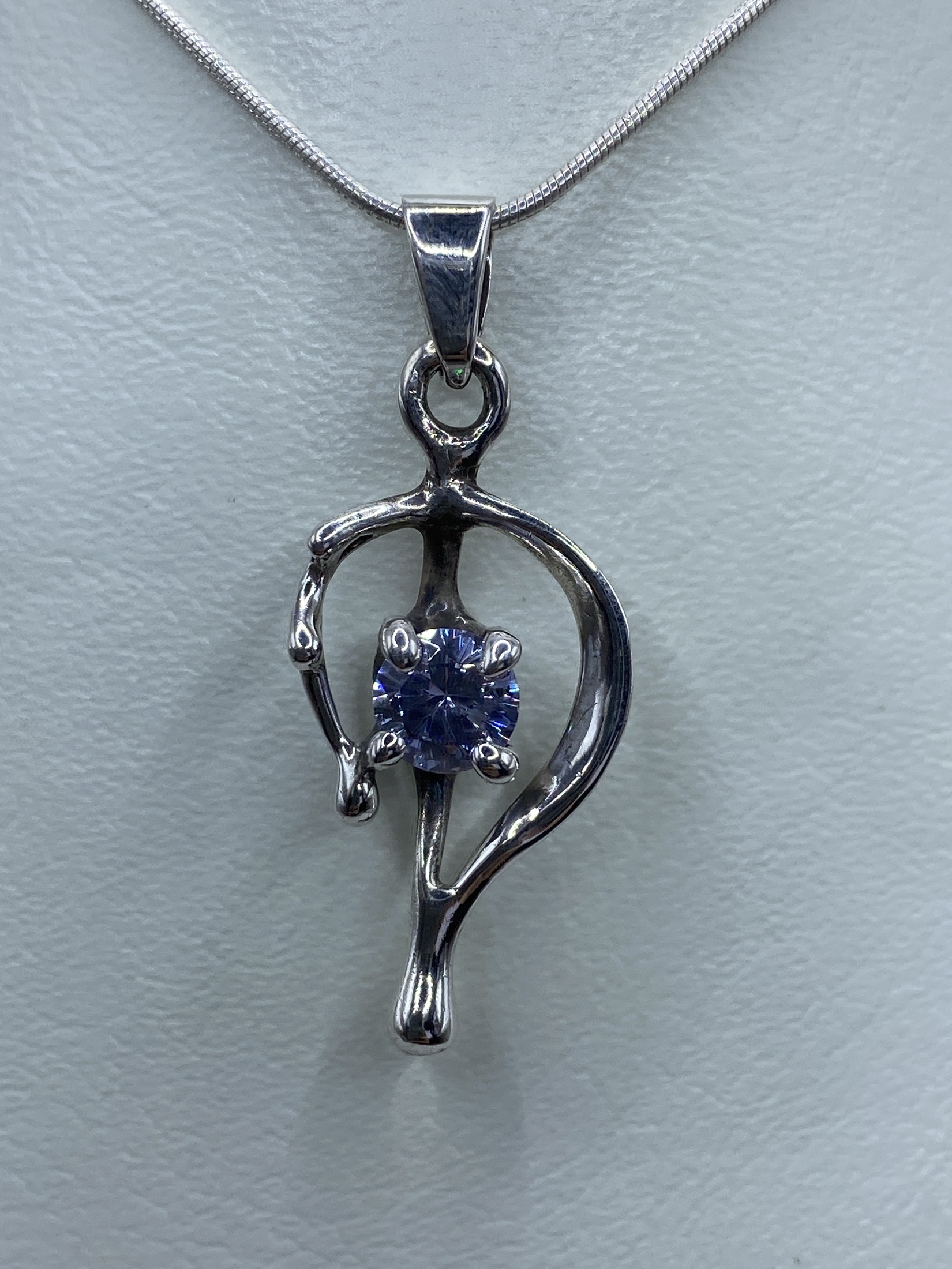 Dije de Plata con Circonia Blanca — Taxco 925