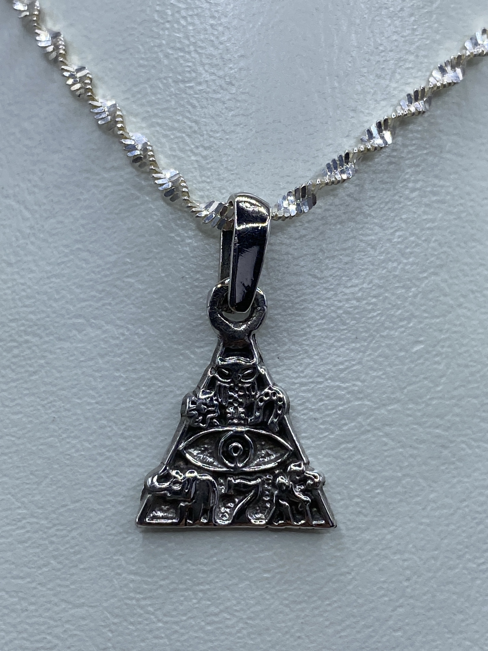 Dije Prehispánico Ojo de Dios de Plata 925 — Taxco