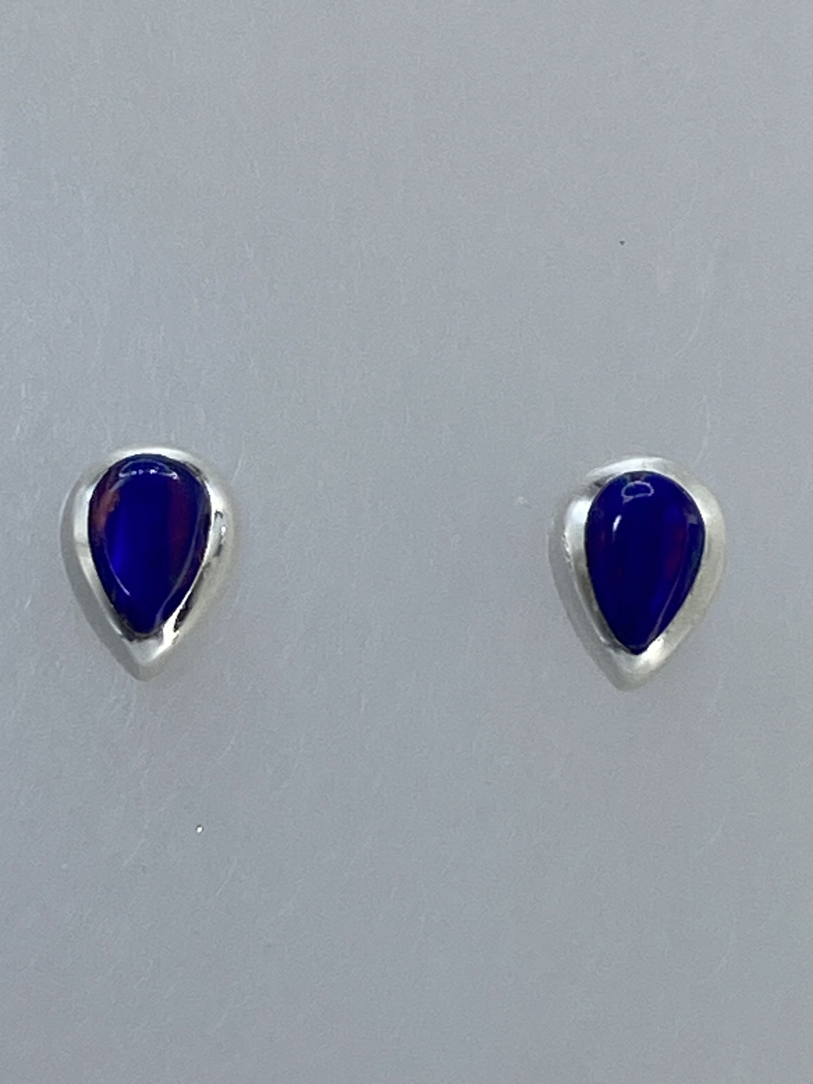 Aretes de Plata con Ópalo de Fuego Multicolor — Taxco 925