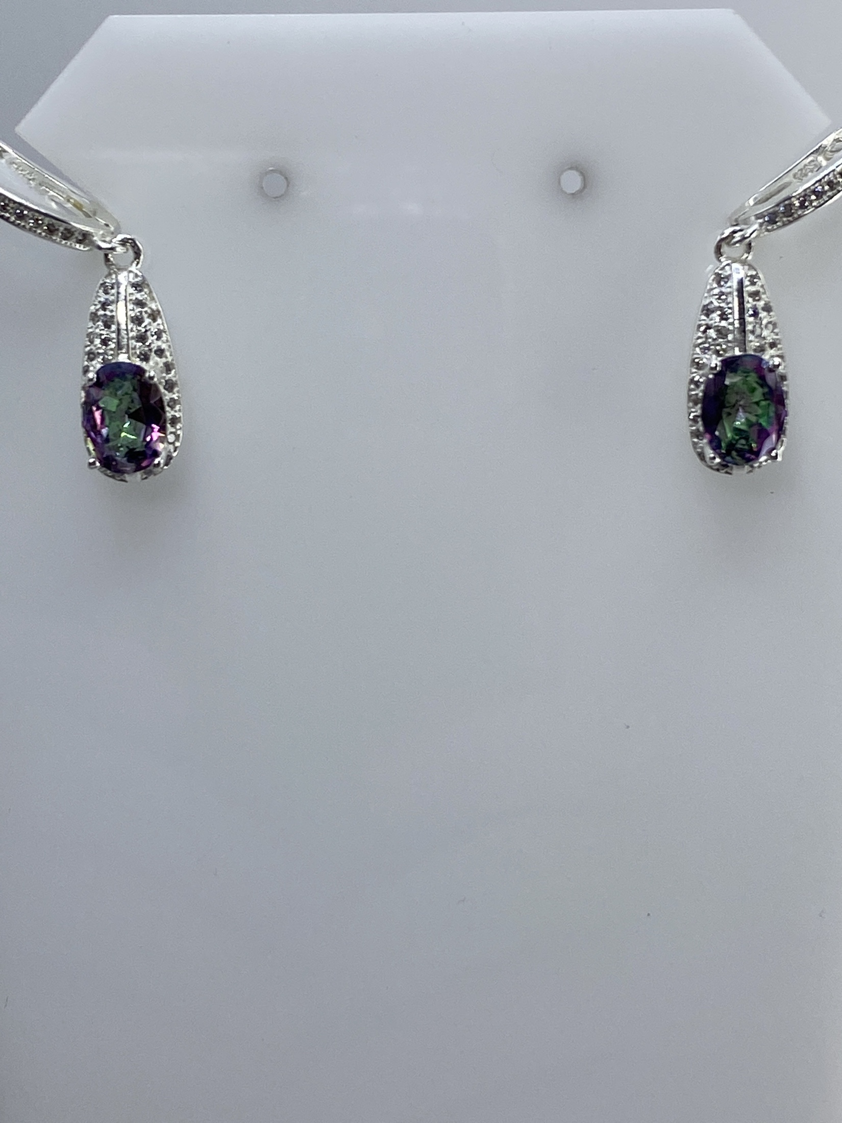 Aretes de Plata con Circonia Multicolor — Taxco 925