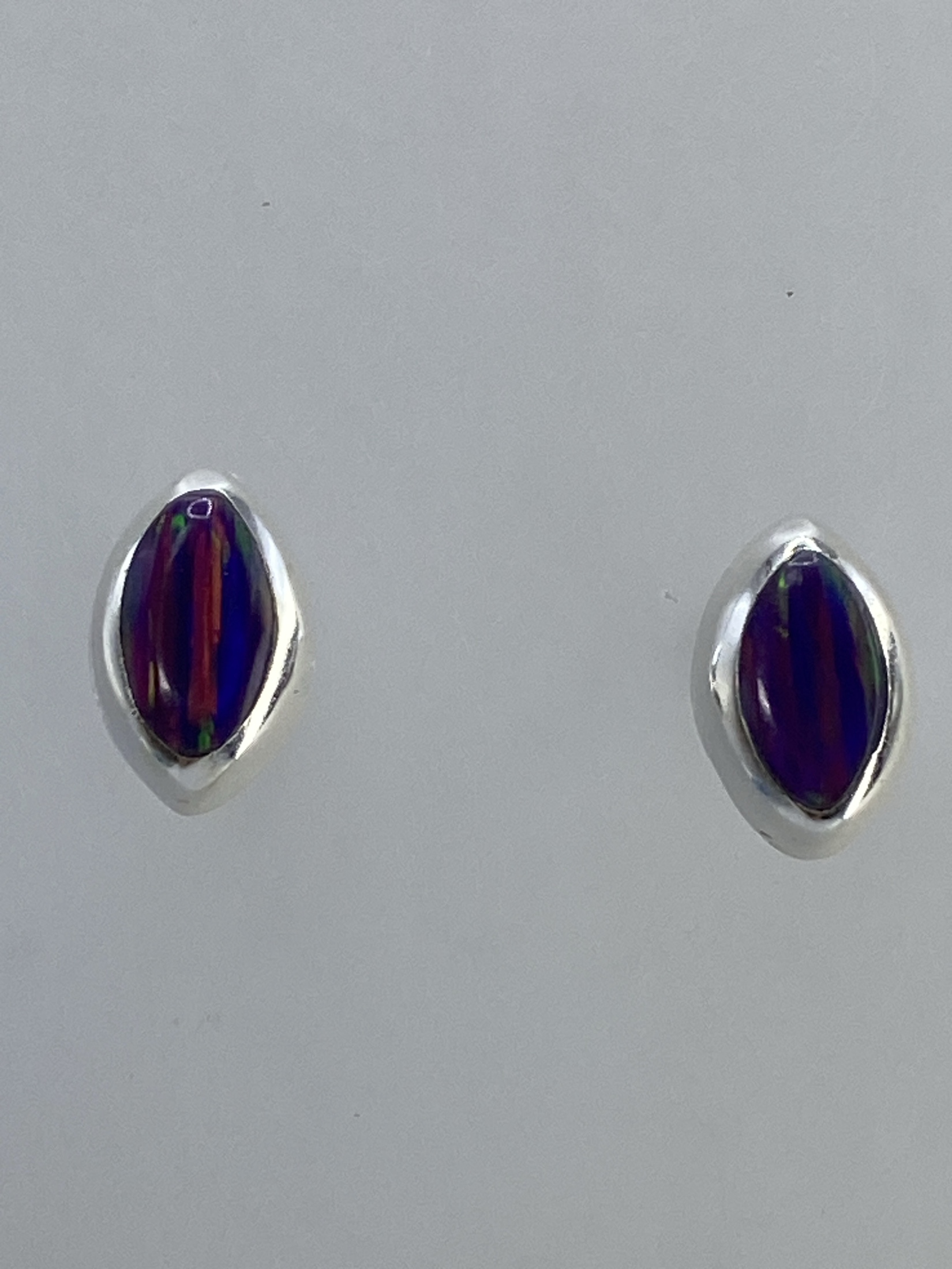 Aretes de Plata con Ópalo de Fuego — Taxco 925