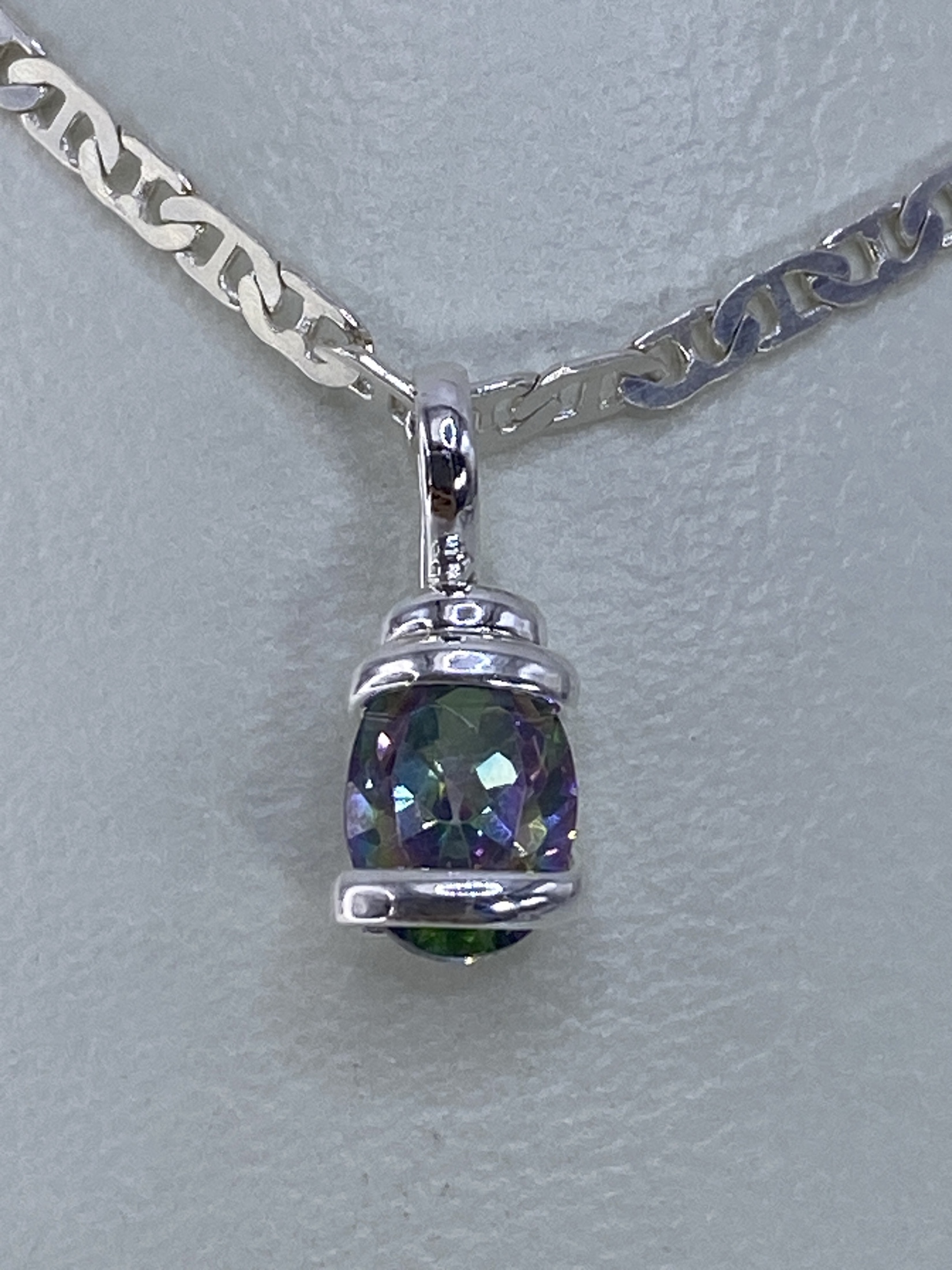 Dije Plata Circonia Multicolor — Taxco .925