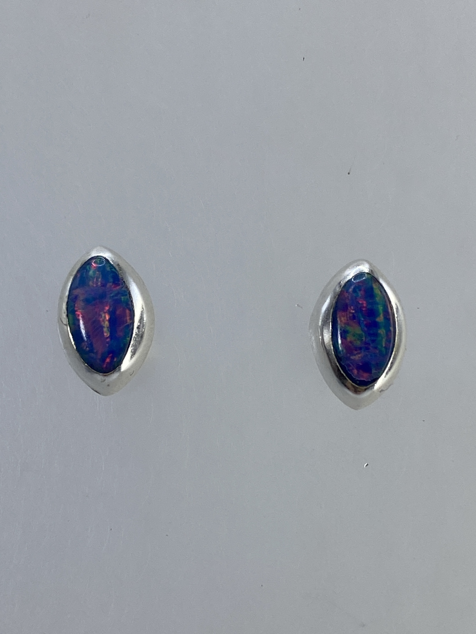Aretes de Plata con Ópalo de Fuego — Taxco 925