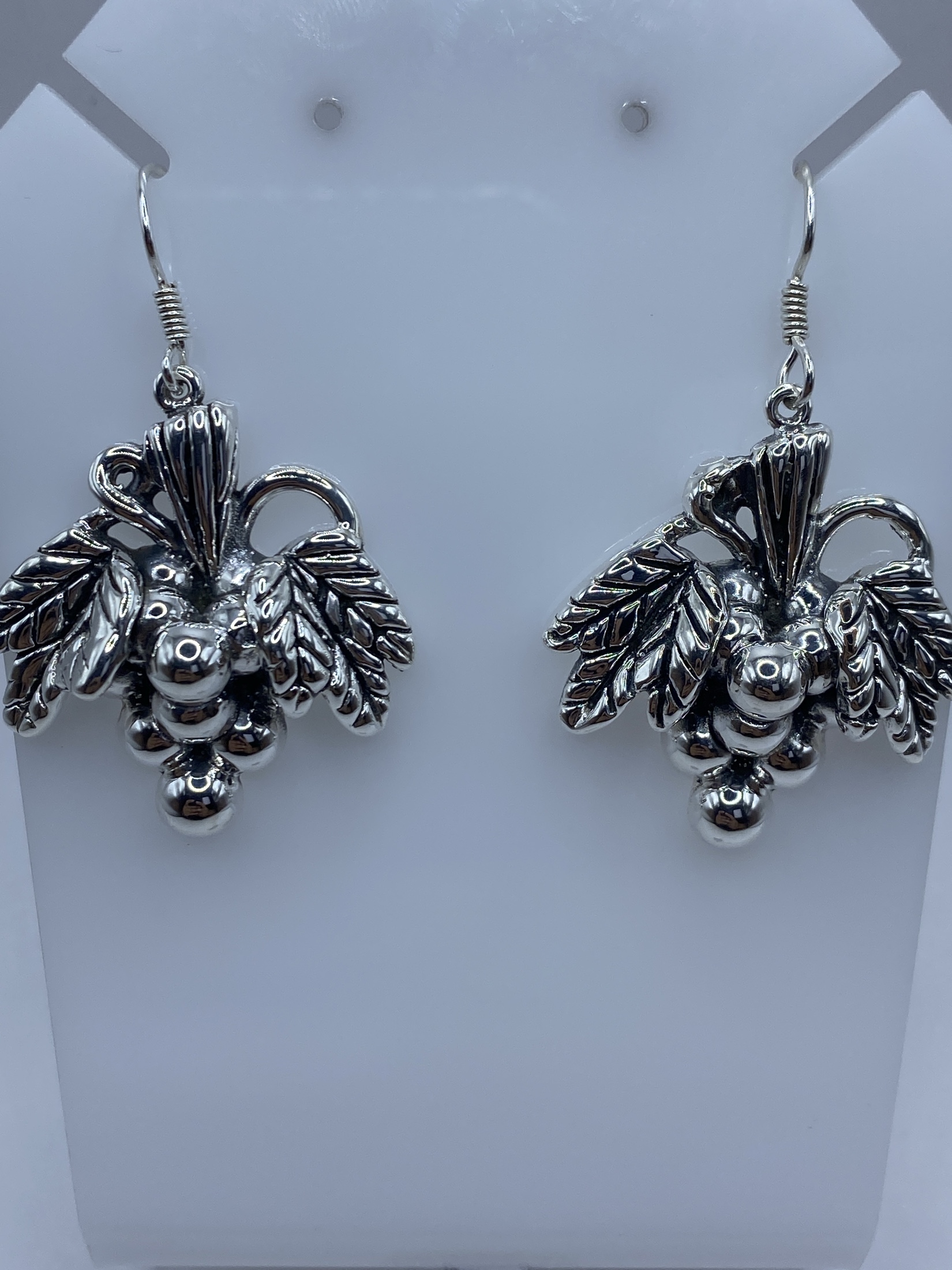 Aretes Uvas de Plata 925 Granulado — Taxco
