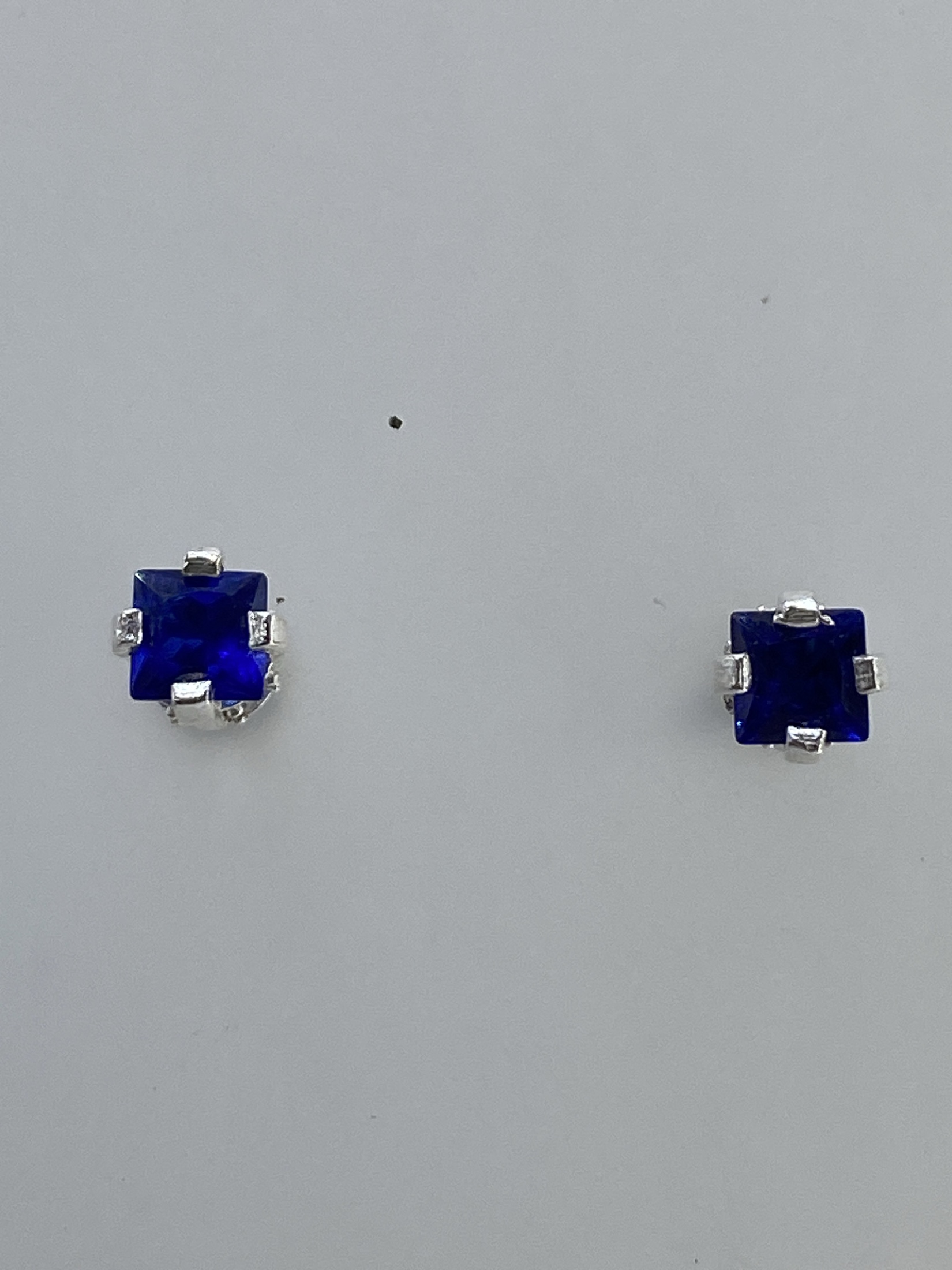 Aretes de Plata Circonia Azul + Micro-Circonia — Taxco 925