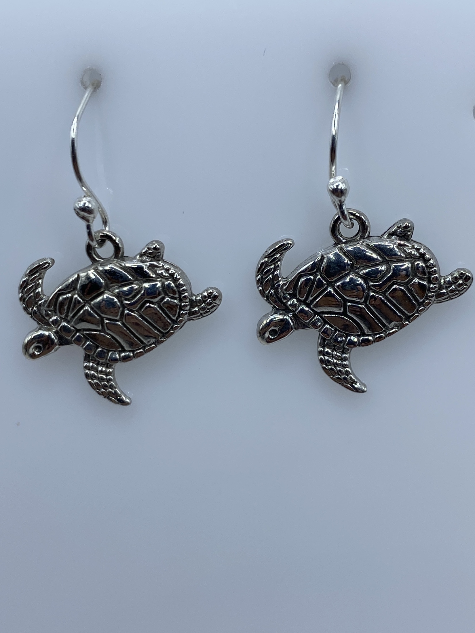 Aretes Tortuga Marina de Plata Repujada — Taxco 925
