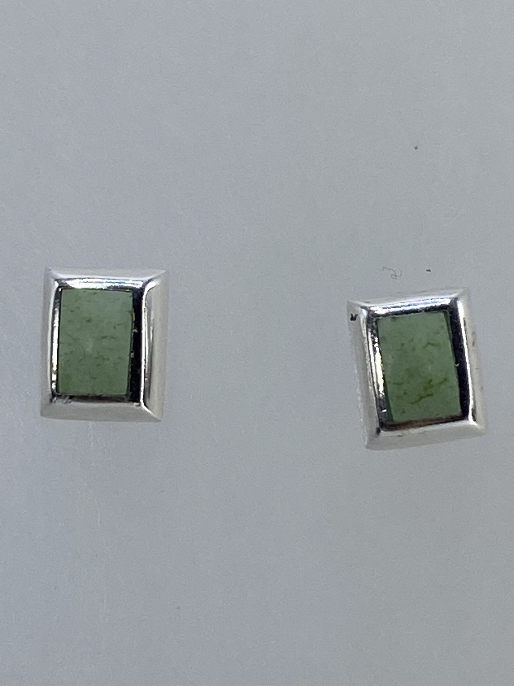 Aretes de Plata con Piedra Verde — Taxco 925