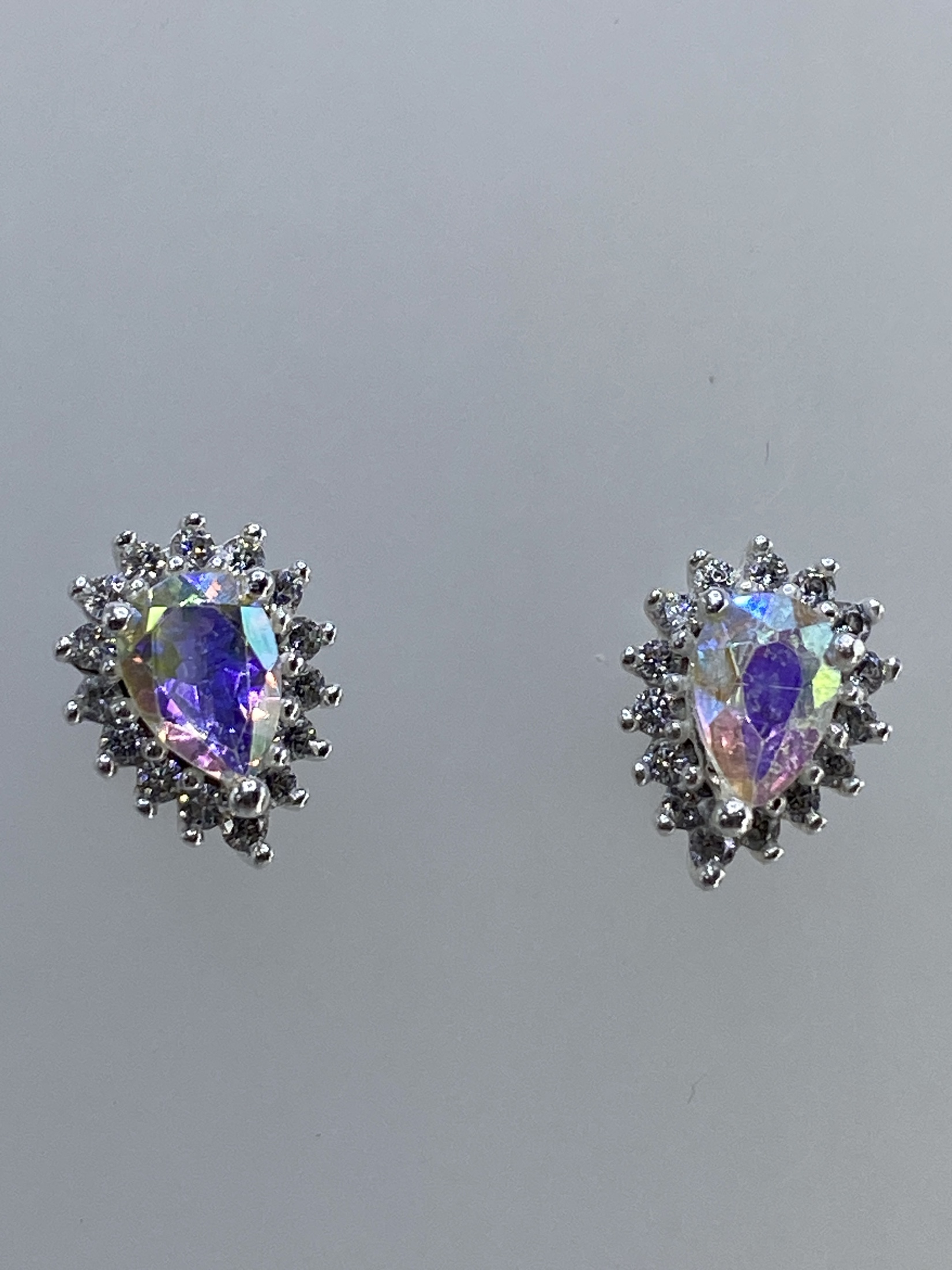 Aretes de Plata con Circonia Multicolor — Taxco 925