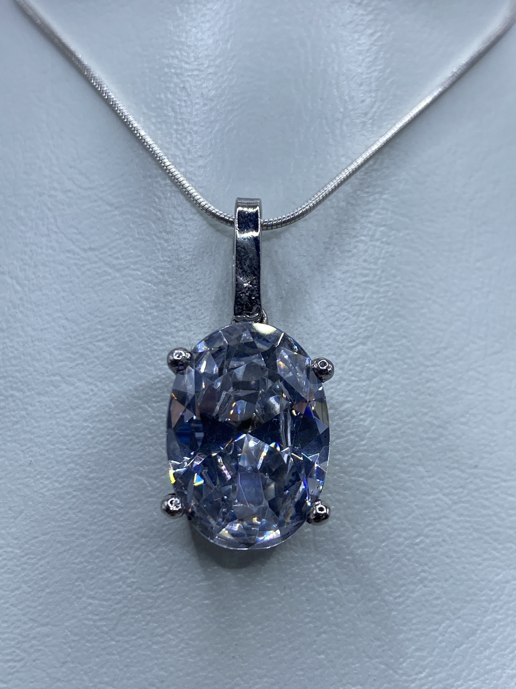 Dije de Plata con Circonia Blanca — Taxco 925