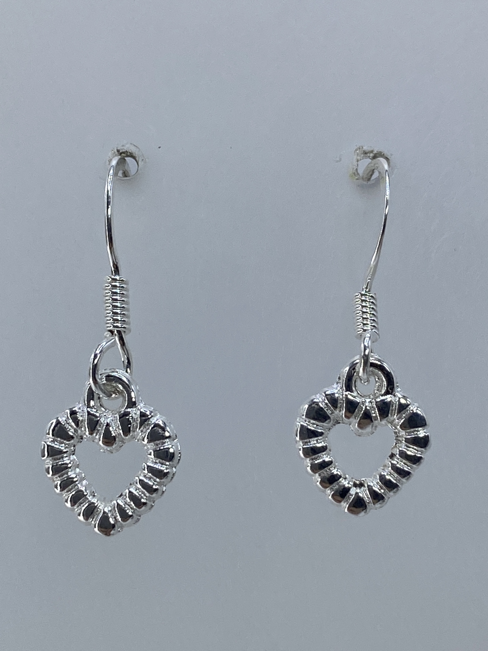 Aretes de Plata Repujado Corazón — Taxco 925